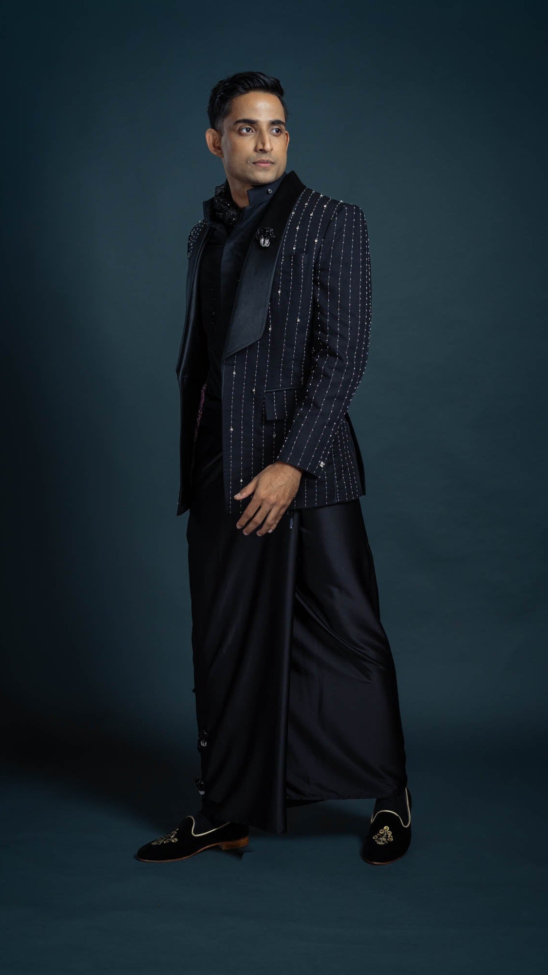 LOVI Beaded Tuxedo & Sarong