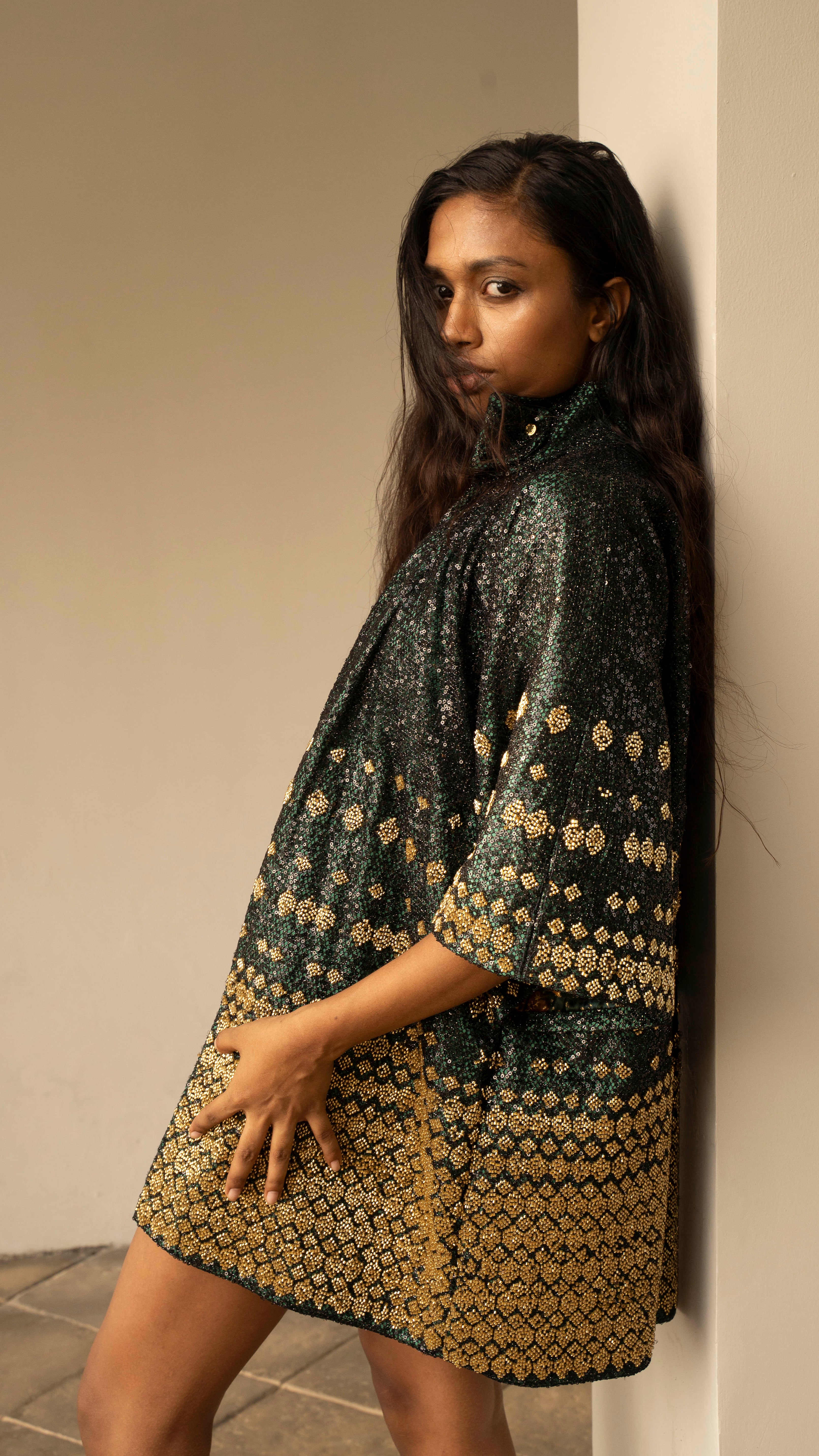 LOVI Gold Beaded Kimono