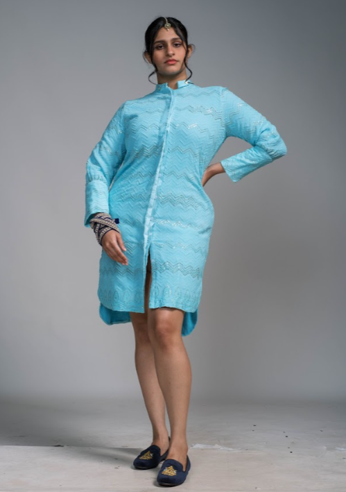 Ocean Blue Sequin Dress