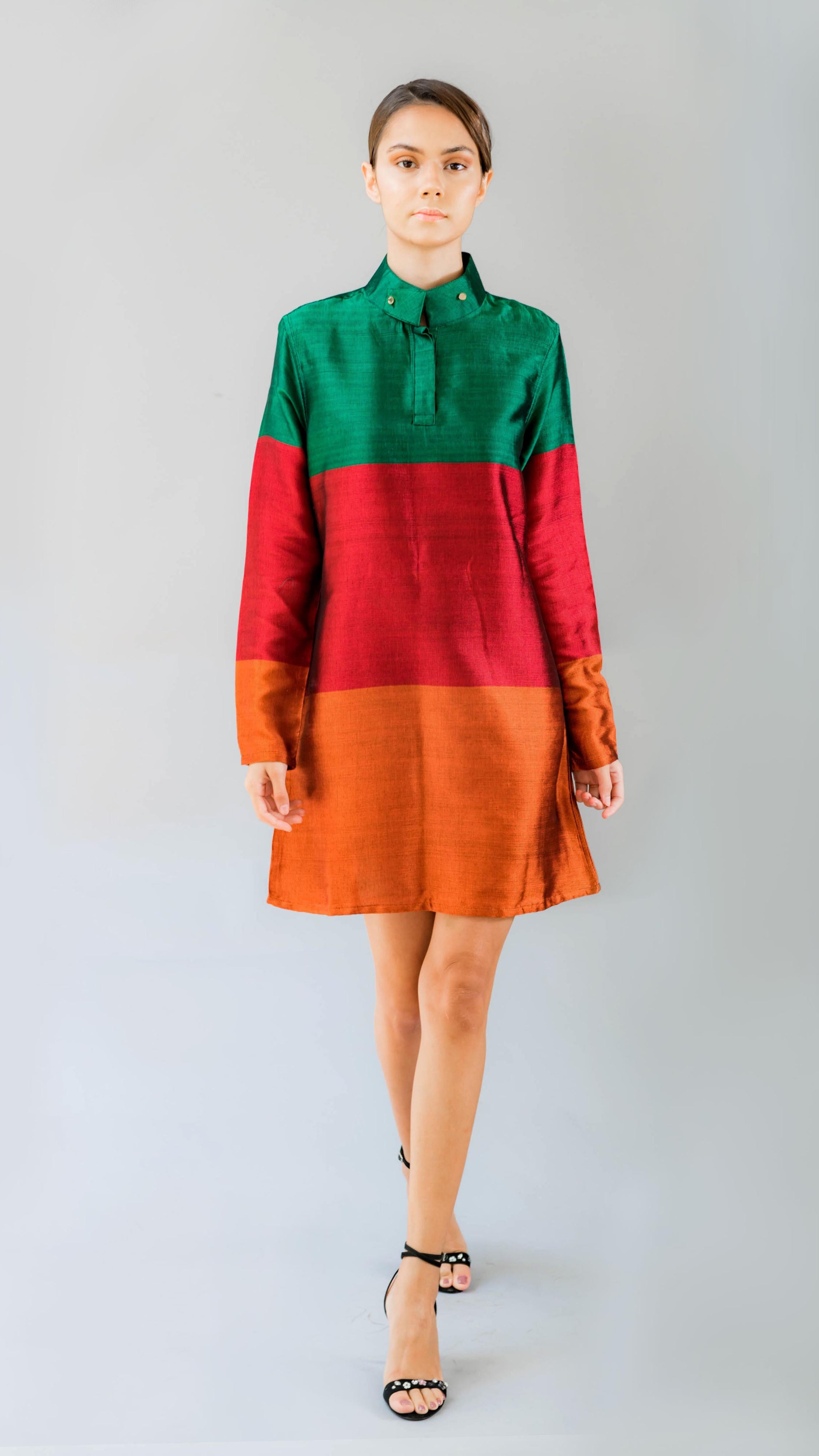 Tri Color -Unity Shirt Dress