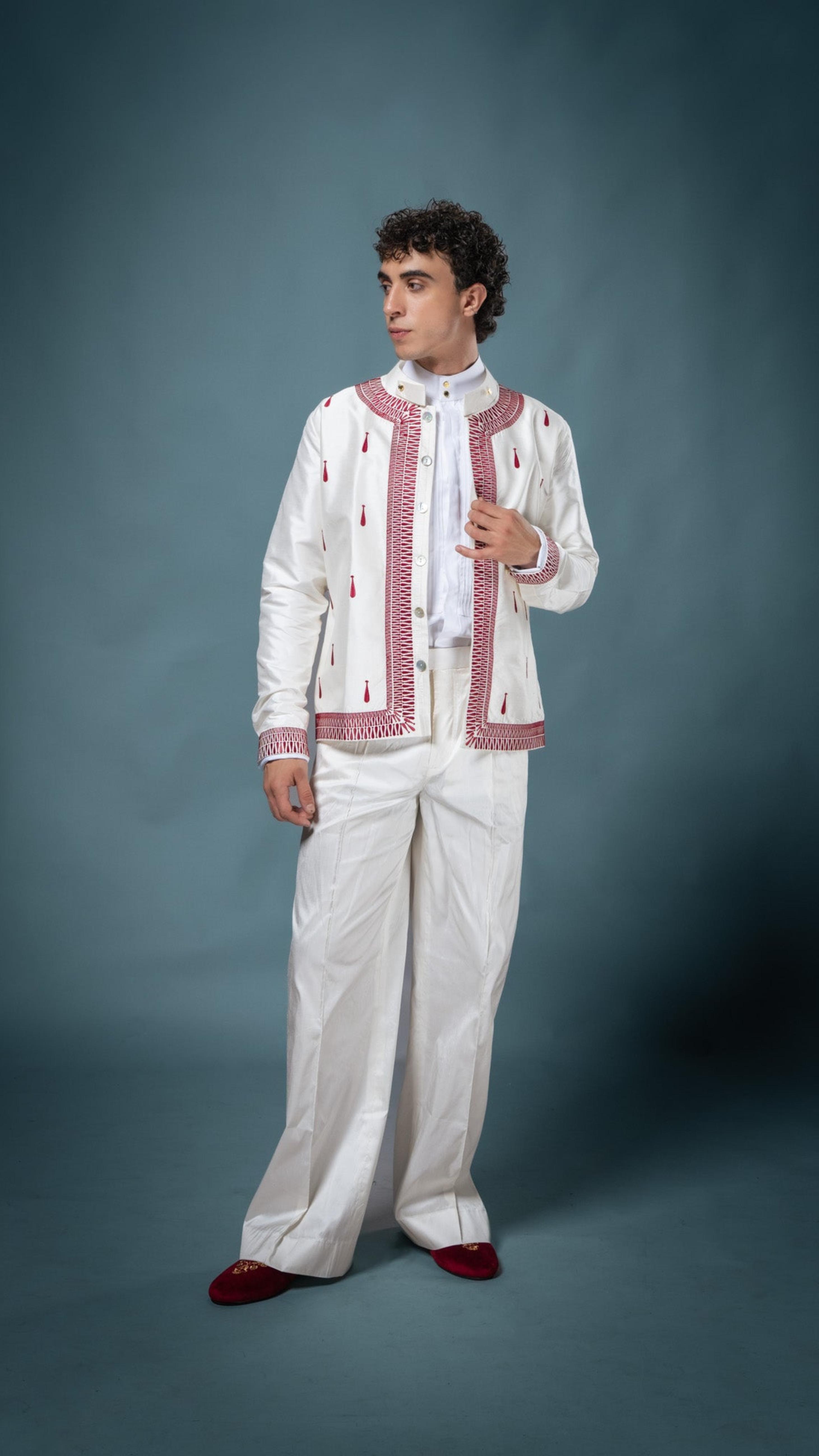 LOVI Celestial Garden Embroidered Jacket & Tuxedo Pant