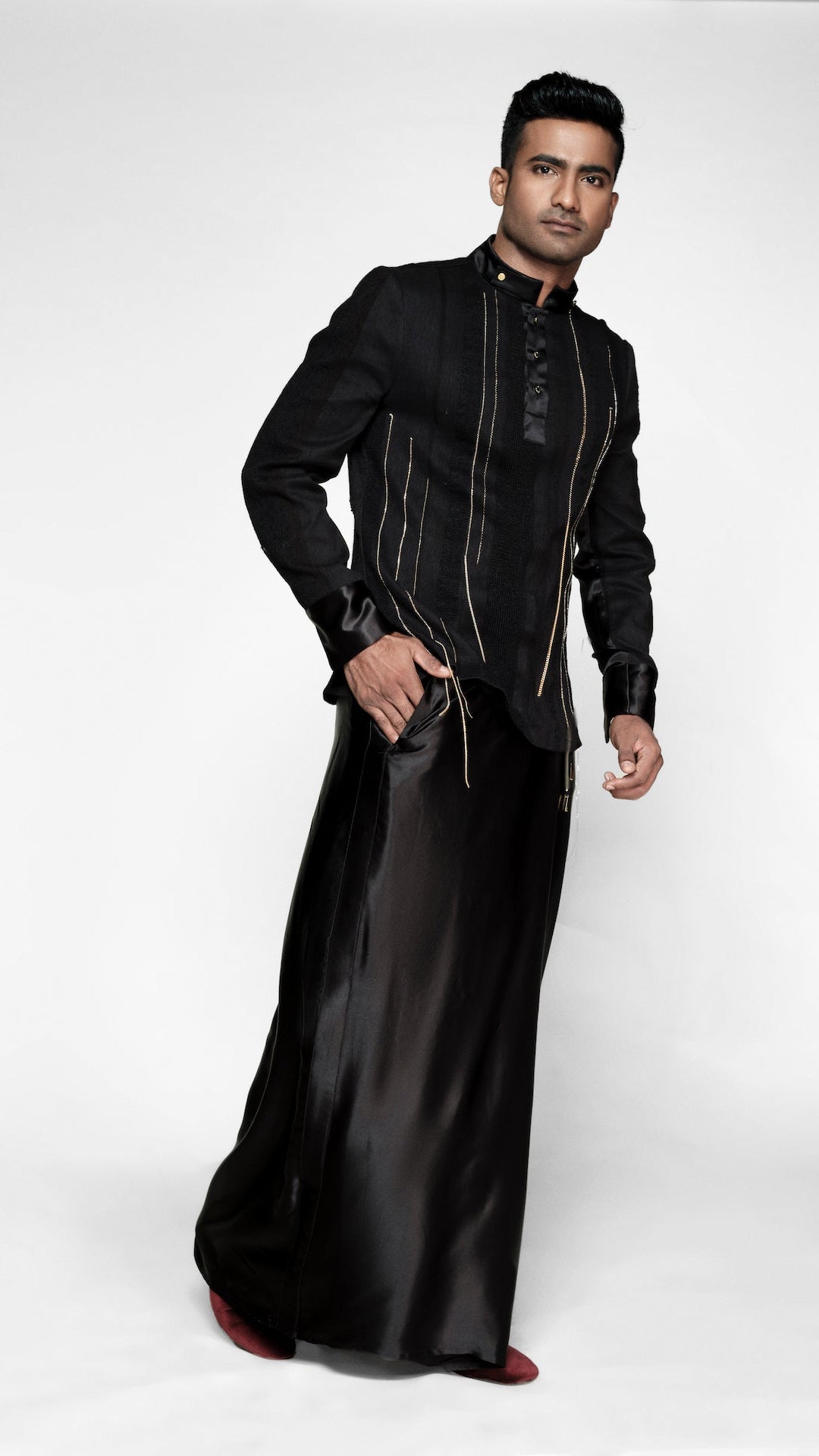 Silk Sarong in Black