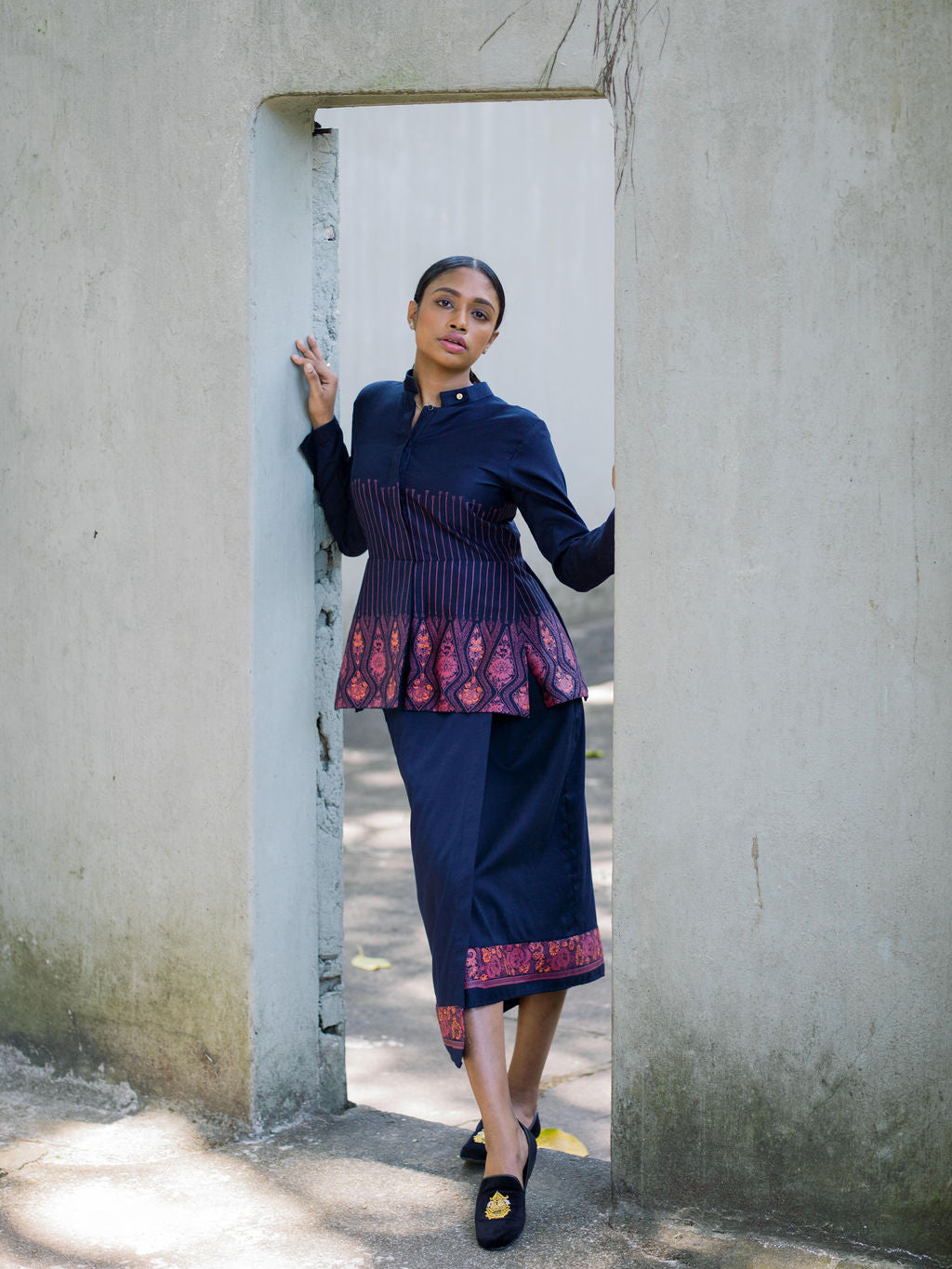 Rio - Printed Cotton Jacket with Wrap Sarong