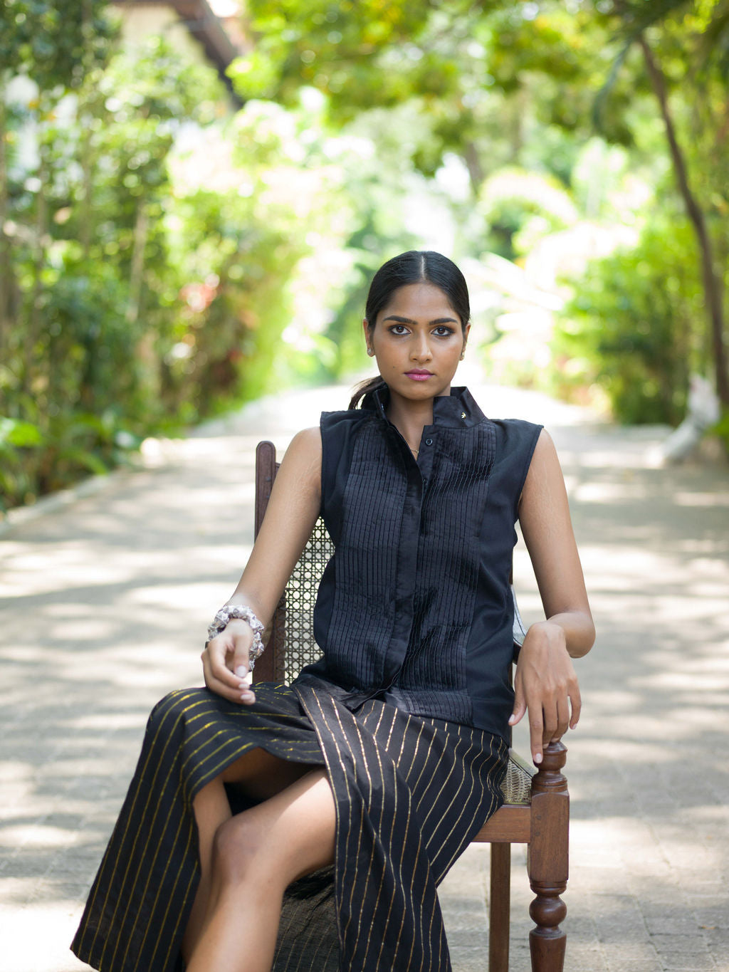 Royal Pinstripes Wrap Sarong