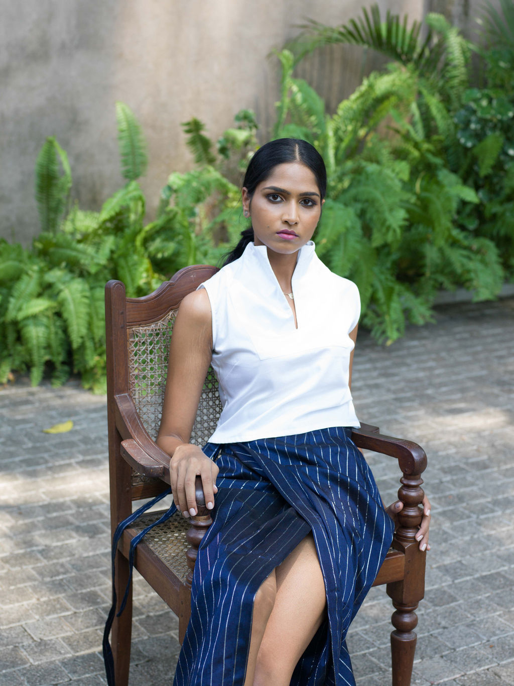 Royal Pinstripes Wrap Sarong