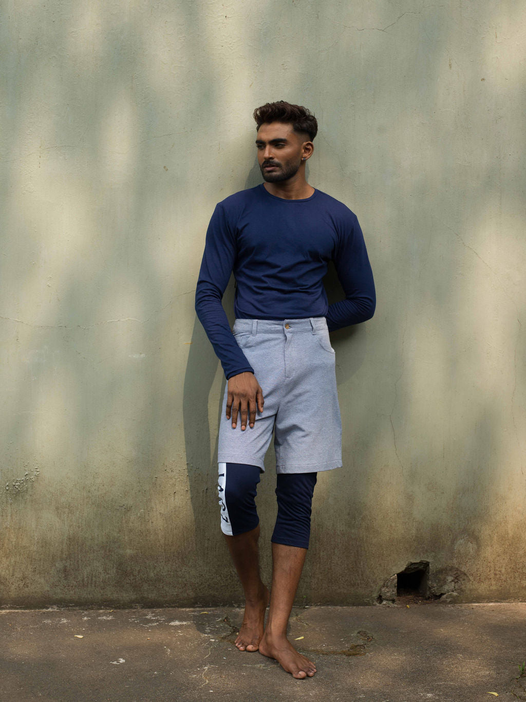 Pique Jean-Cut Shorts