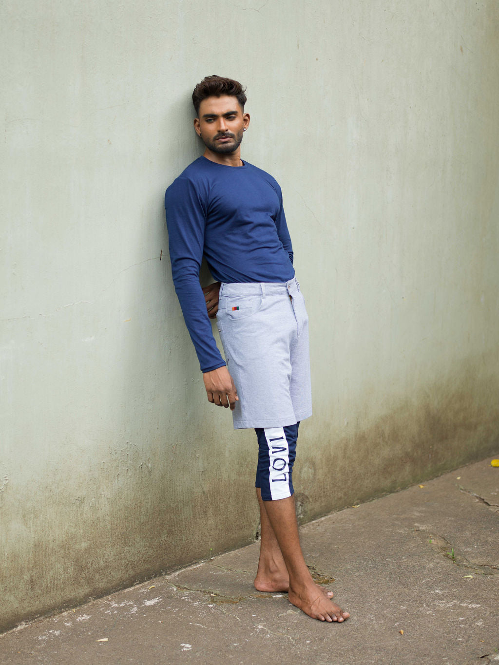 Pique Jean-Cut Shorts