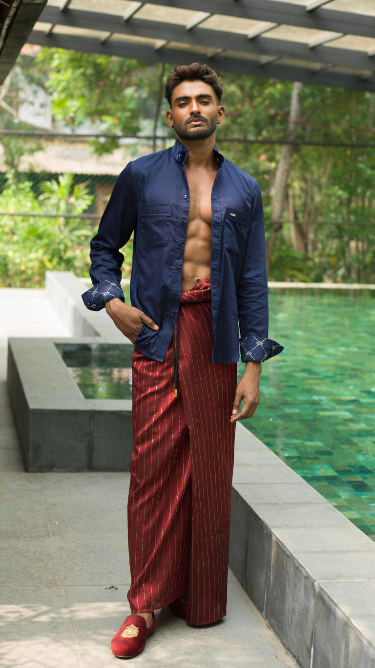 Royal Pinstripes Sarong