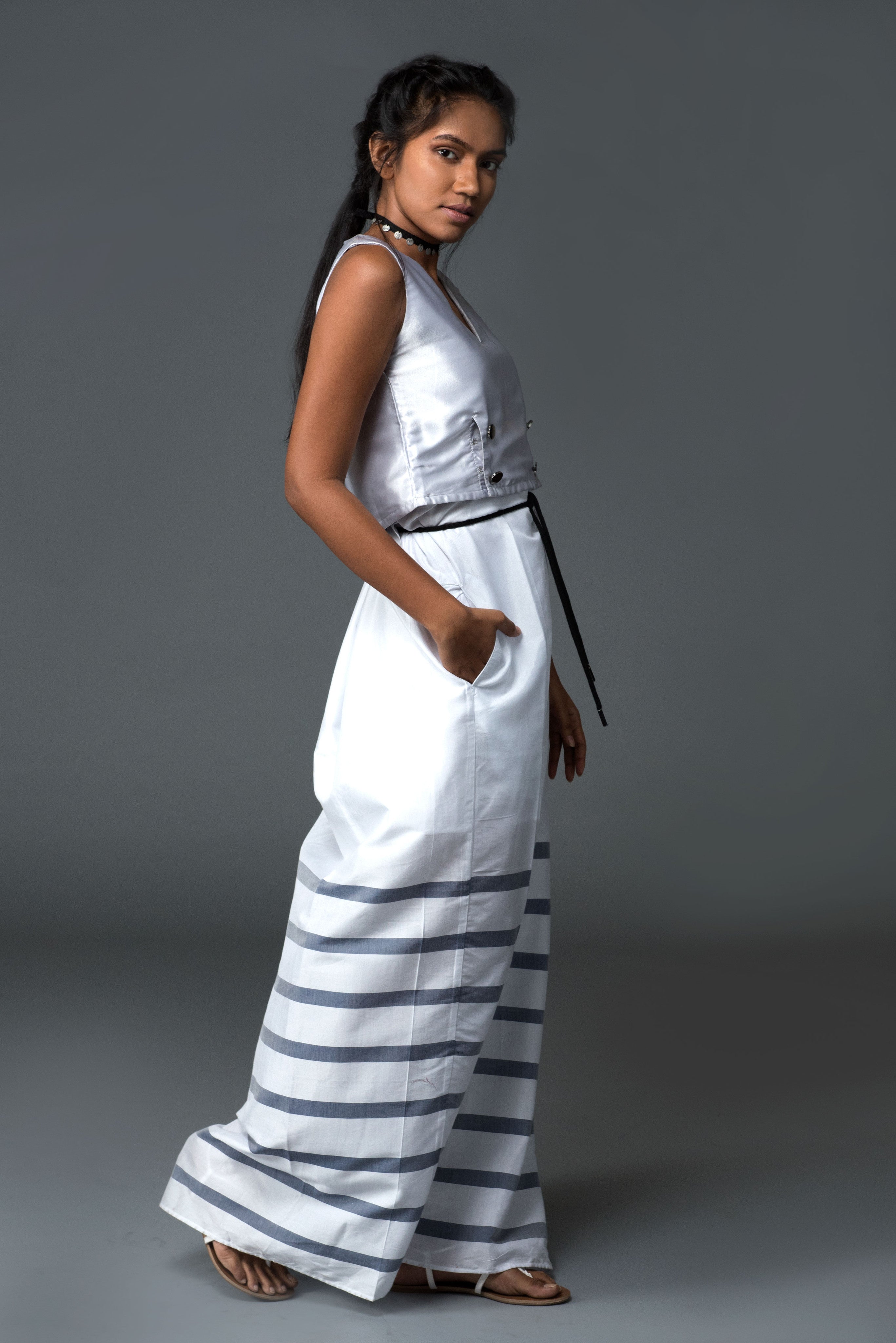 Classic White Nautical Sarong