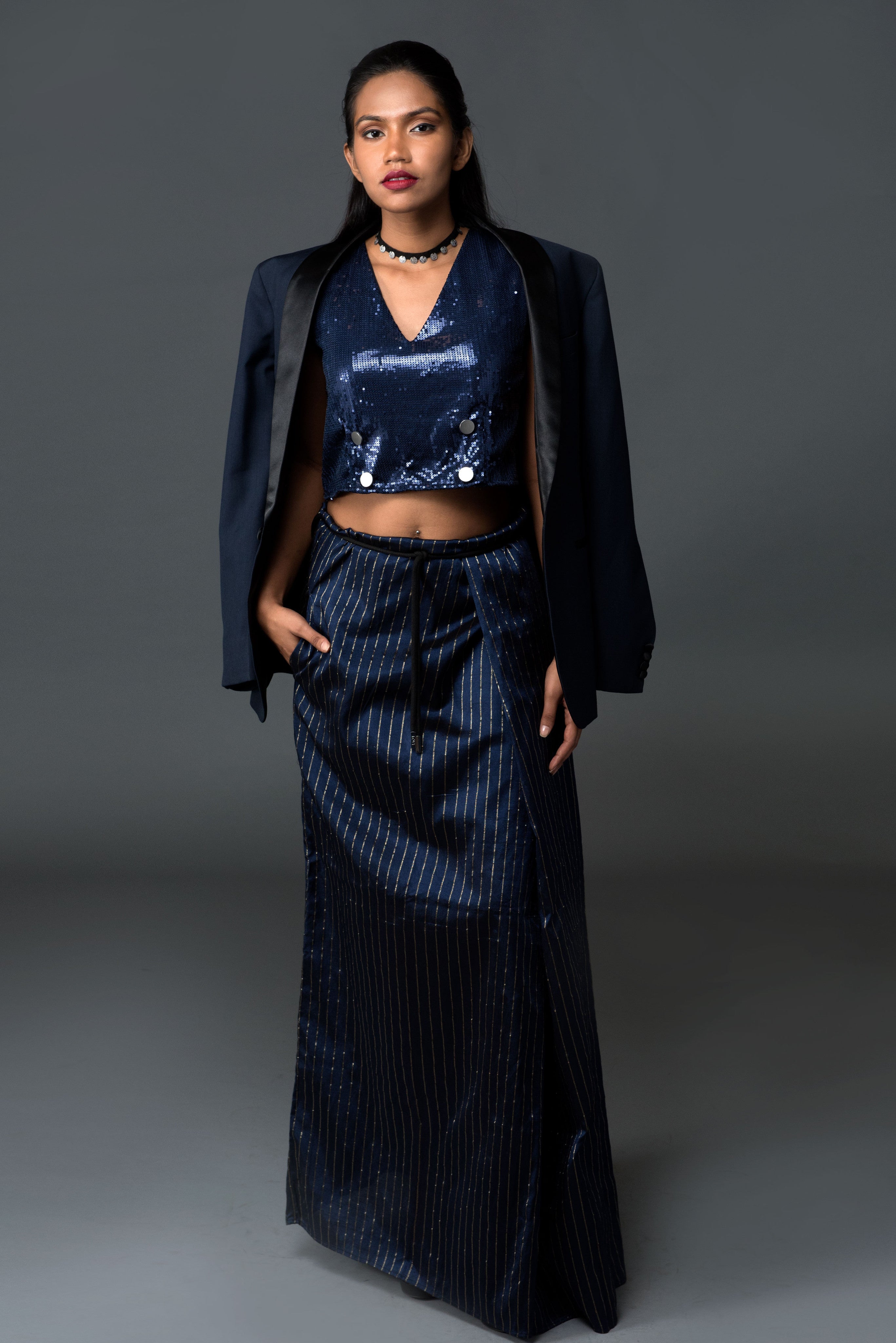 Royal Pinstripe Sarong