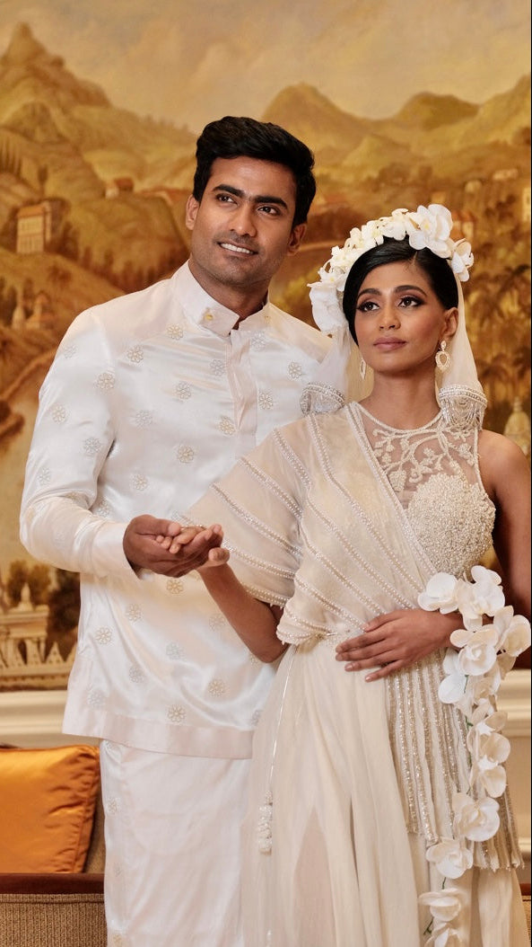 Pure Silk Full Embroidered Sal Mal National Shirt & Tux Sal Mal Silk Sarong