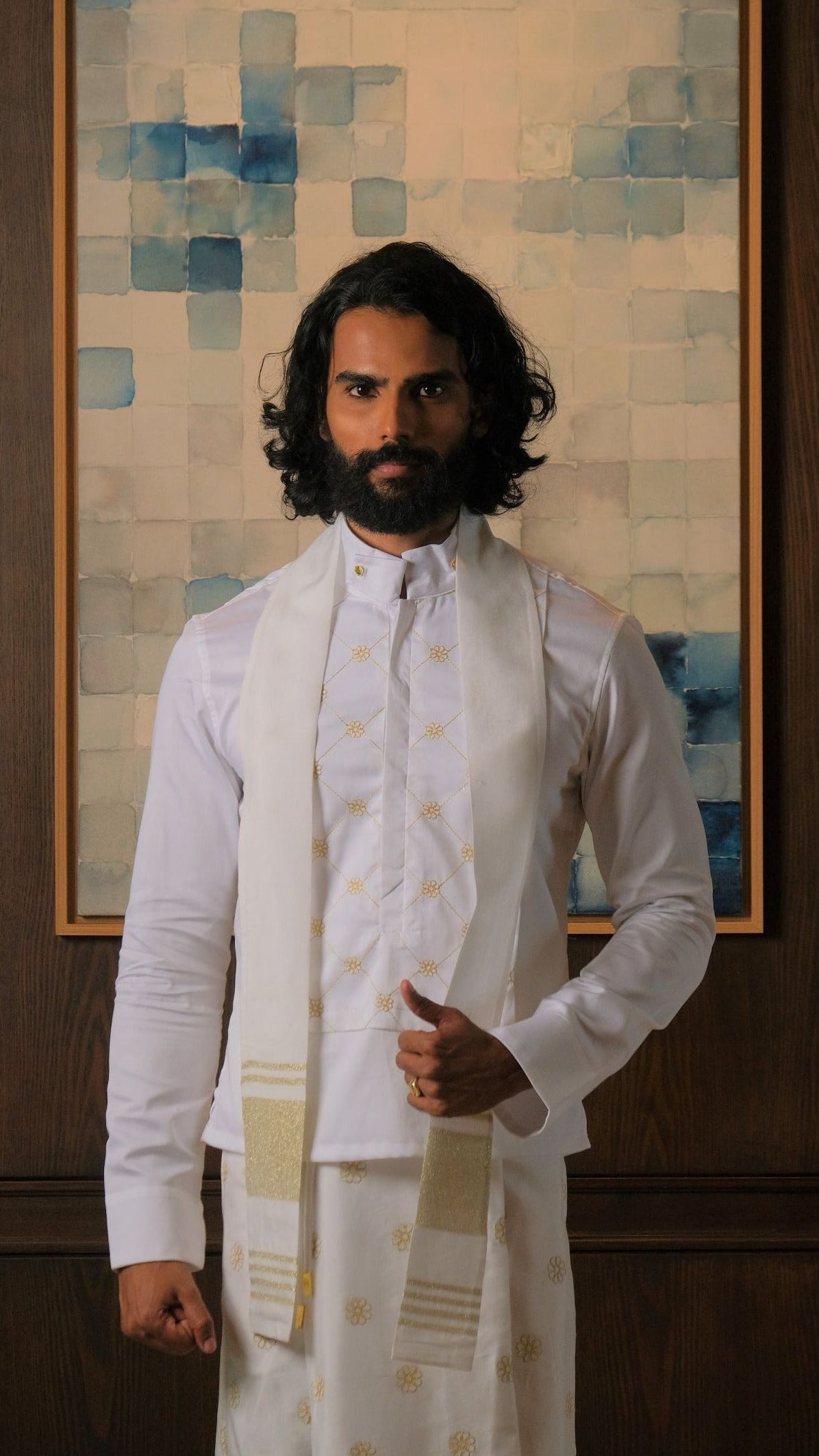 Admiral Sal Mal Shirt x Gold Threaded Sal Mal Sarong x Saataka