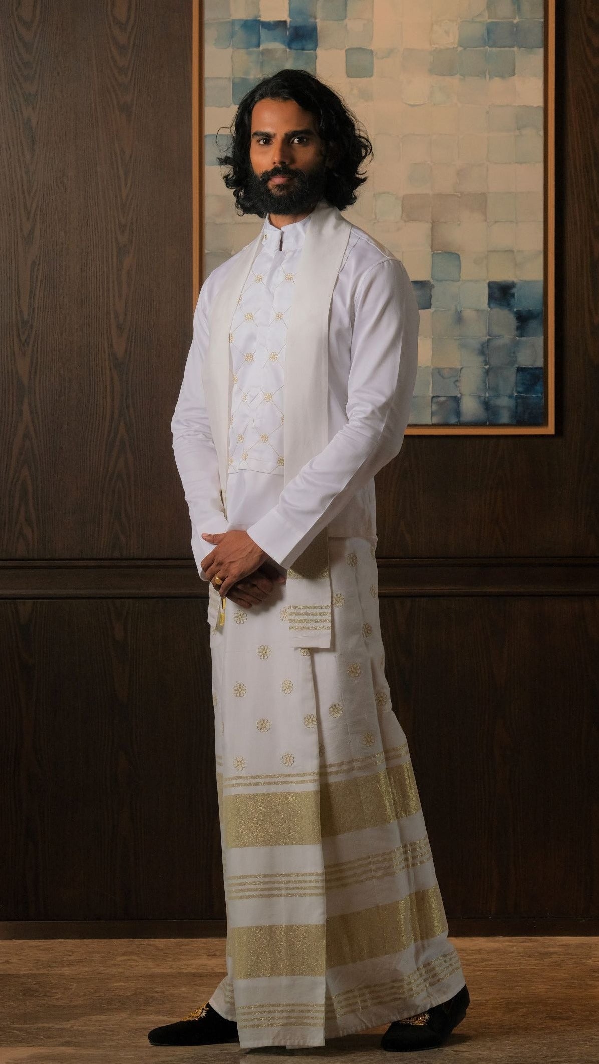 Admiral Sal Mal Shirt x Gold Threaded Sal Mal Sarong x Saataka