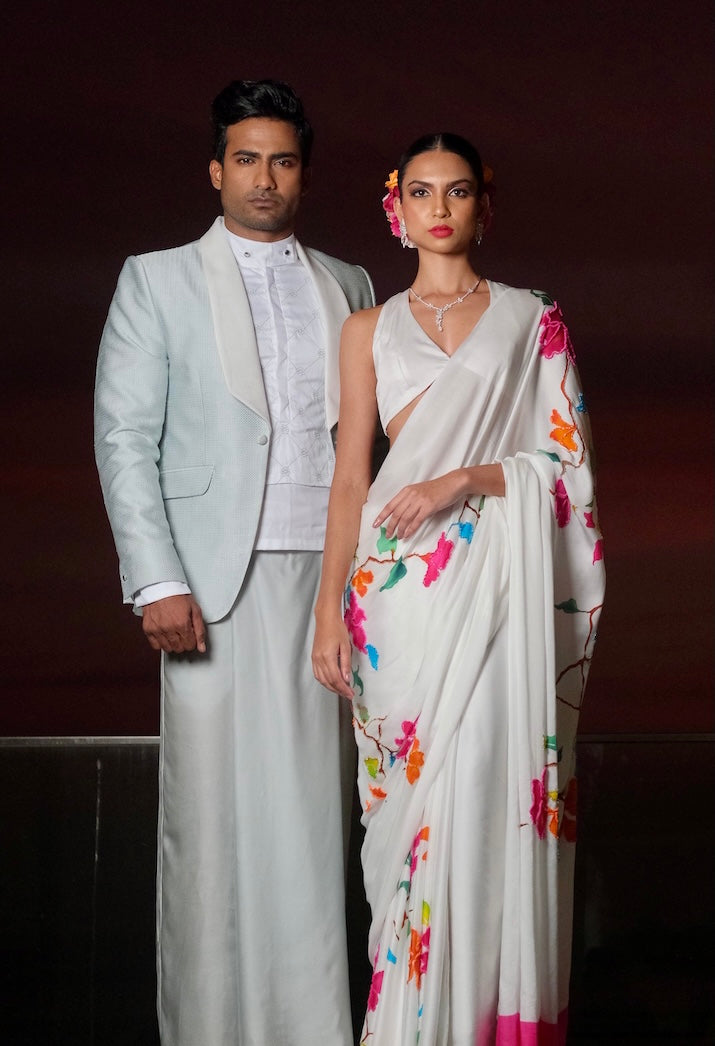 Mint Green Tuxedo Jacket x Mint Green Silk Sarong