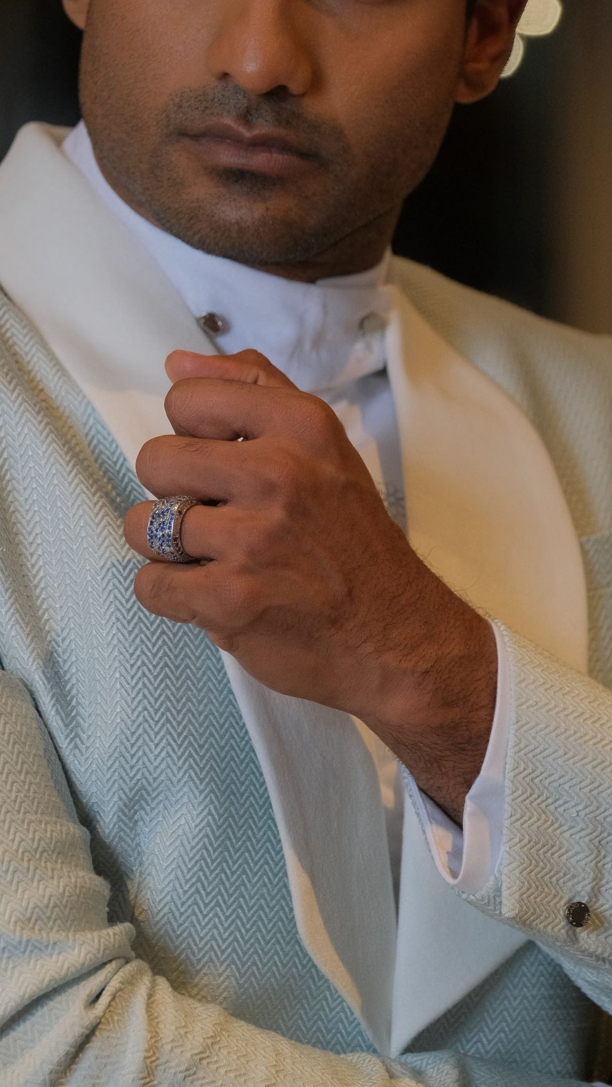 Mint Green Tuxedo Jacket x Mint Green Silk Sarong