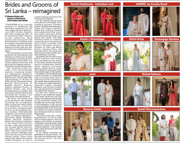 Brides and Grooms of Sri Lanka - Reimagined | Daily FT | 19 February 2021