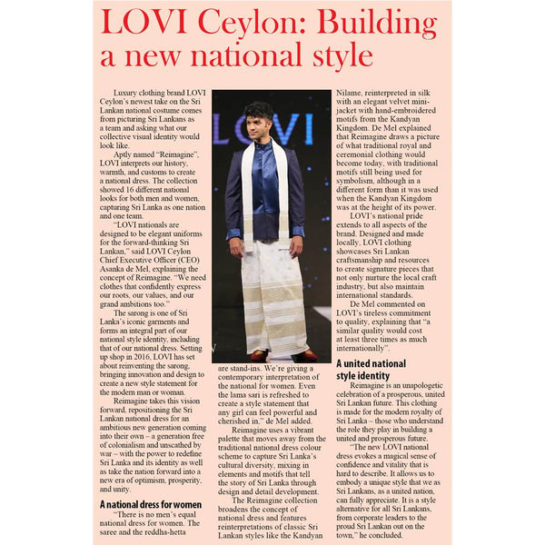 LOVI CEYLON: Building a New National Style