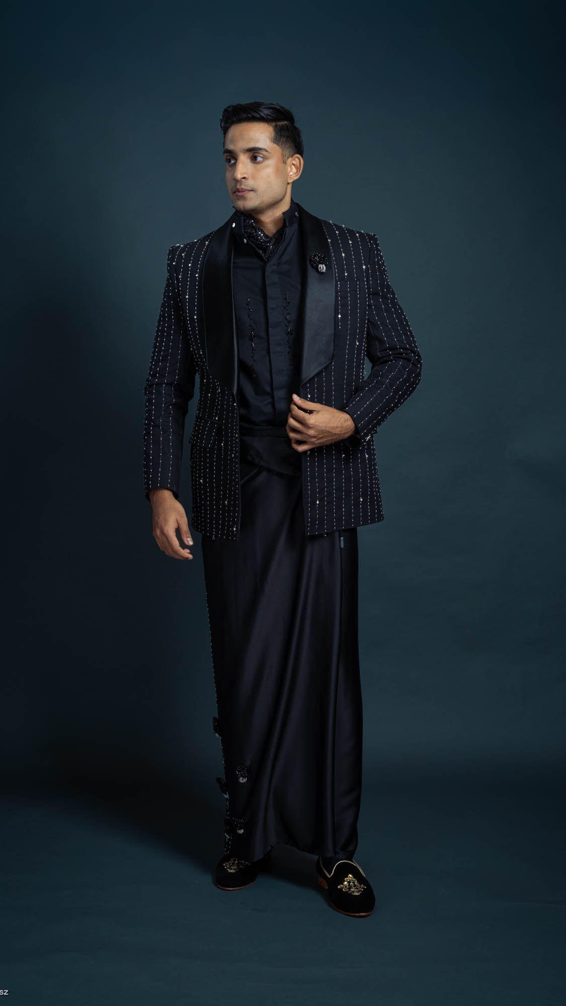 LOVI Beaded Tuxedo & Sarong