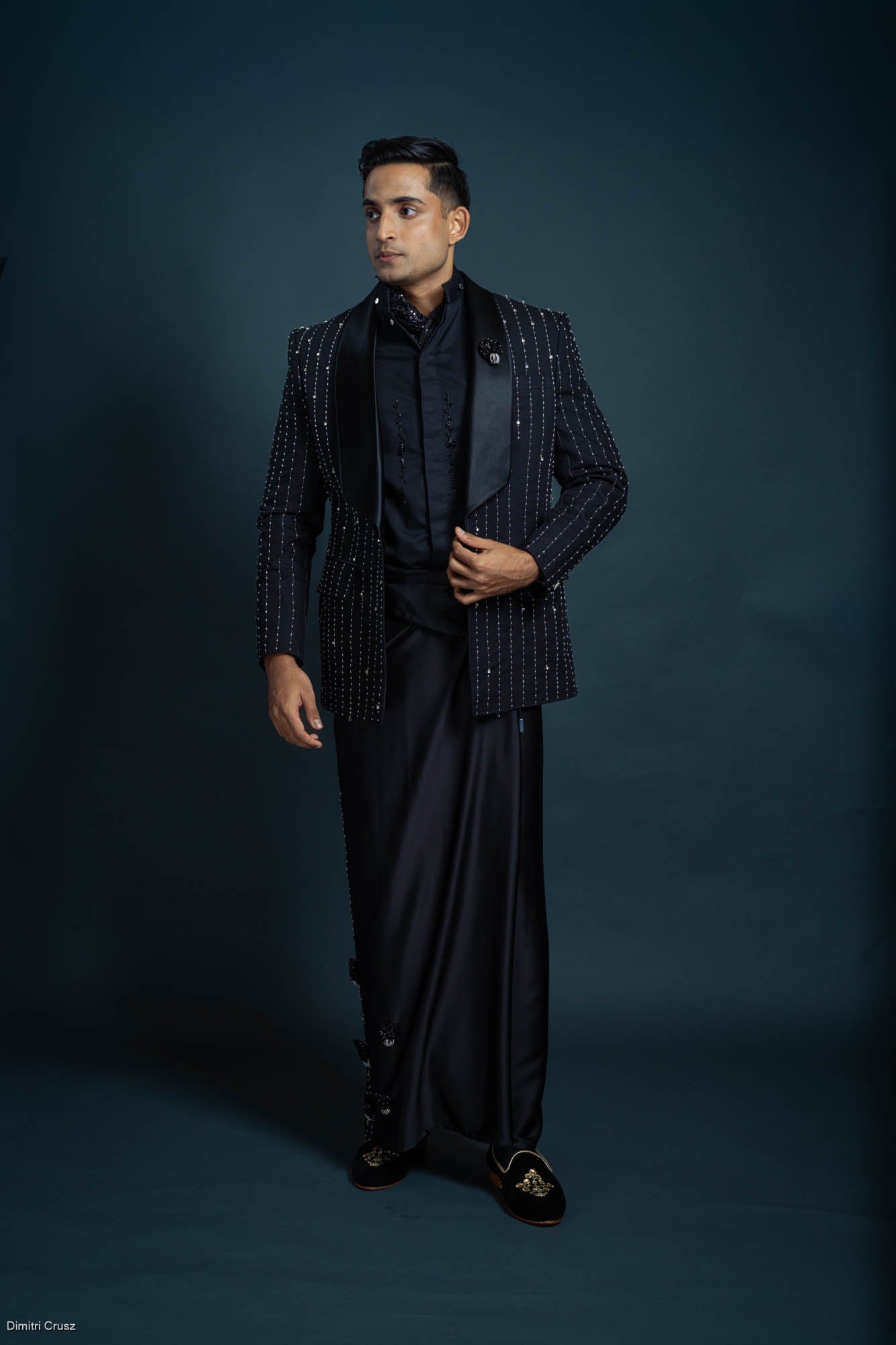 LOVI Beaded Tuxedo & Sarong