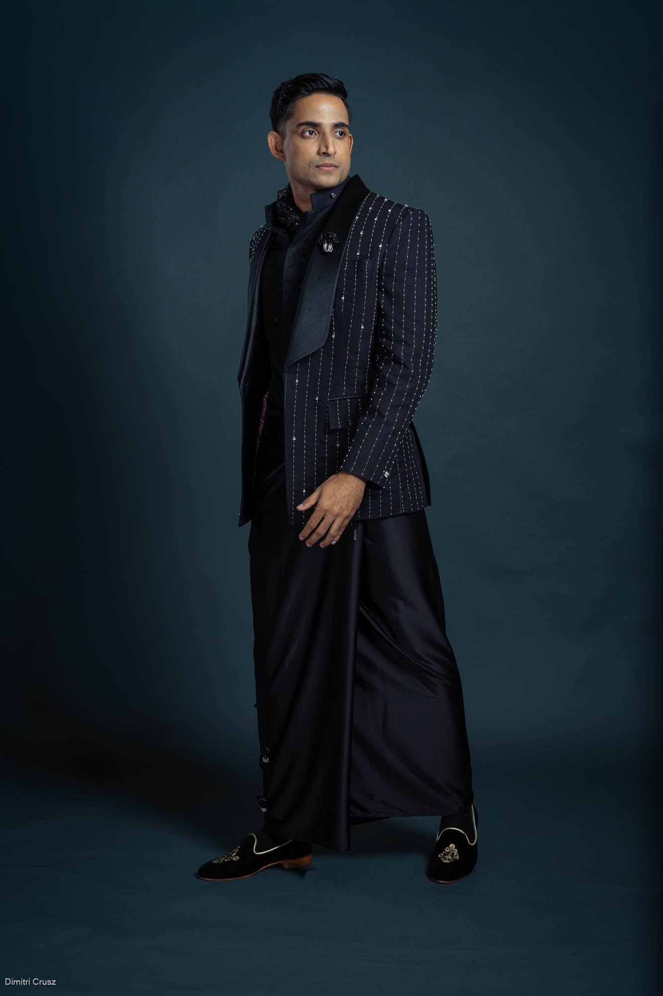 LOVI Beaded Tuxedo & Sarong