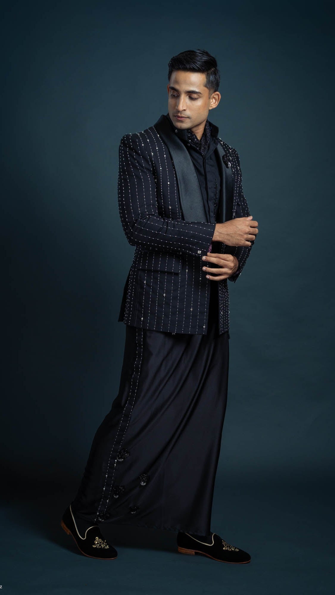 LOVI Beaded Tuxedo & Sarong