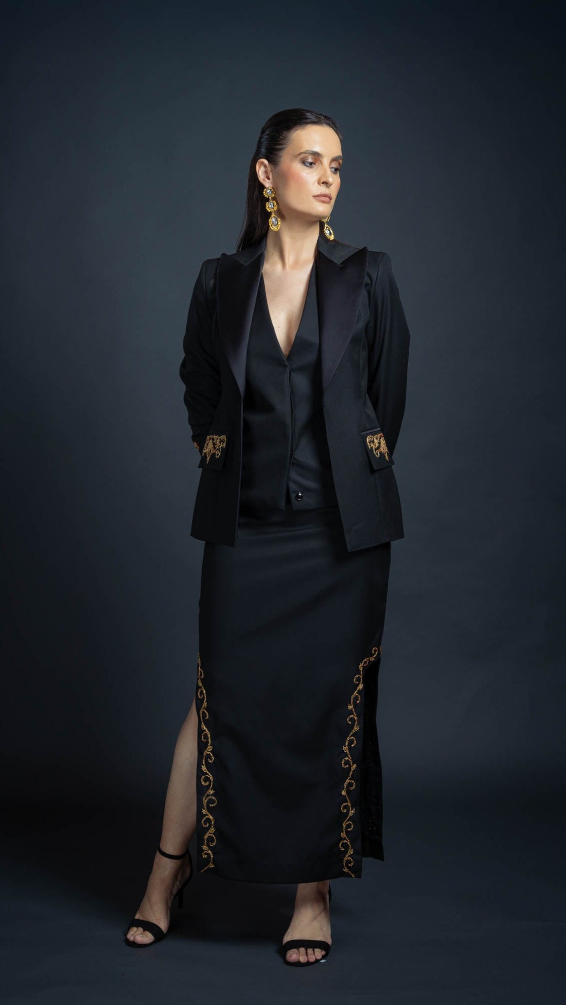 LOVI Tailored Blazer & Skirt Set