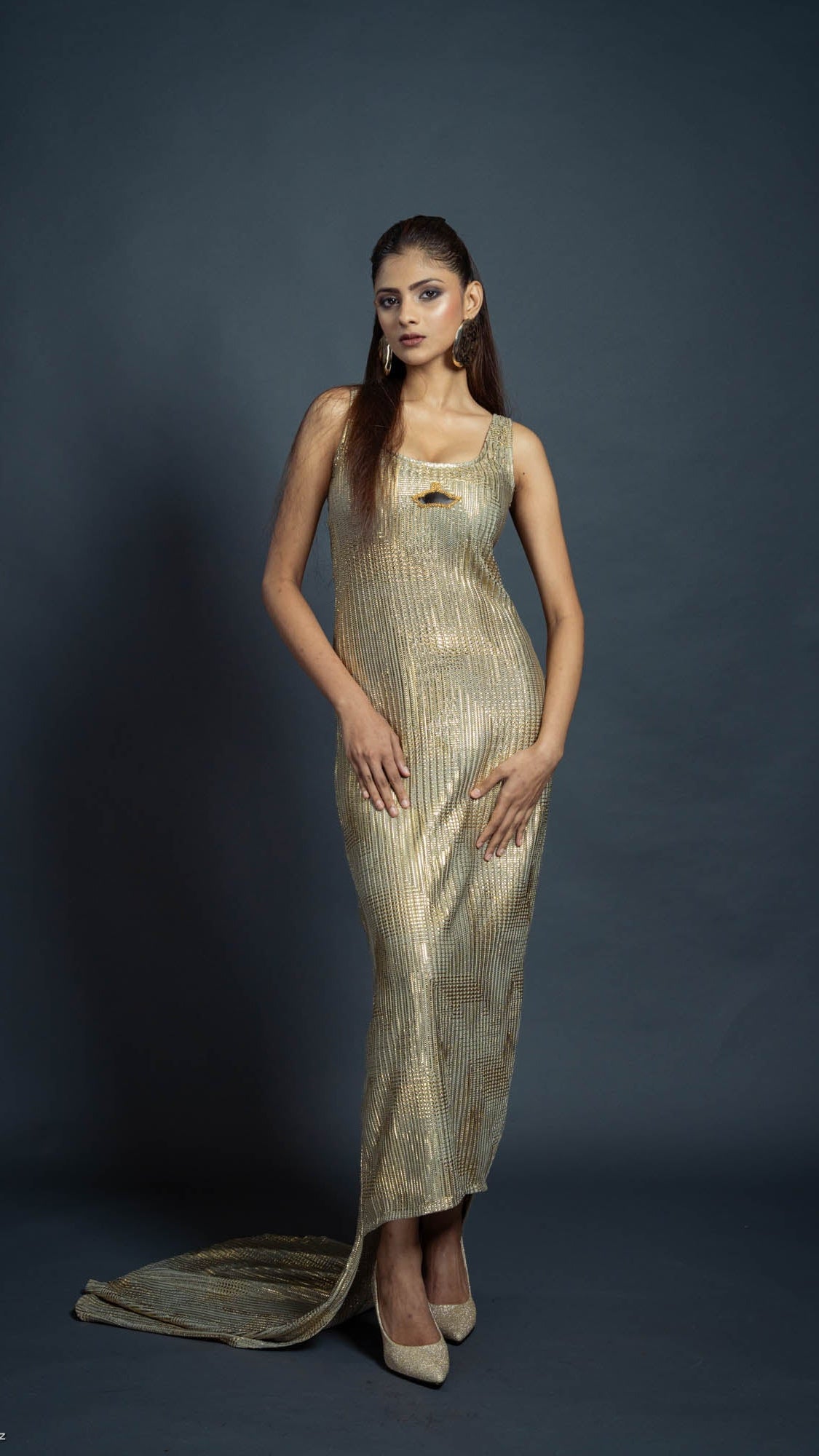 LOVI Gold Cocktail Dress