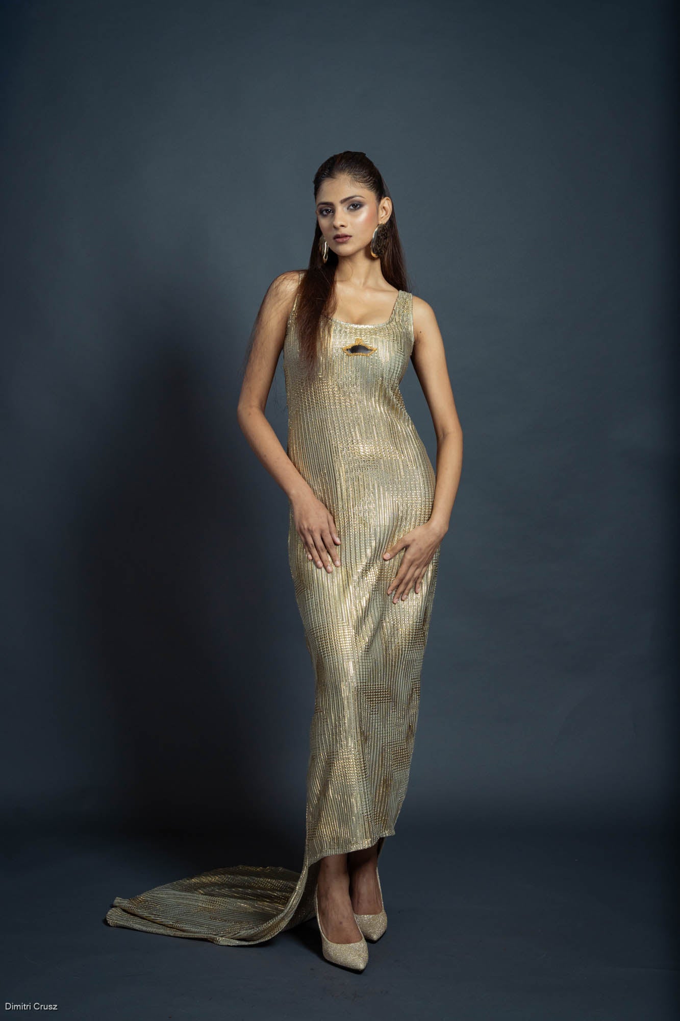 LOVI Gold Cocktail Dress