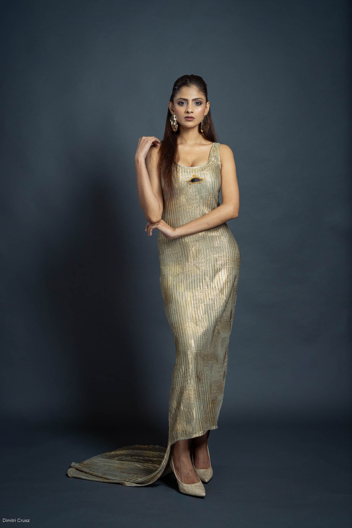 LOVI Gold Cocktail Dress