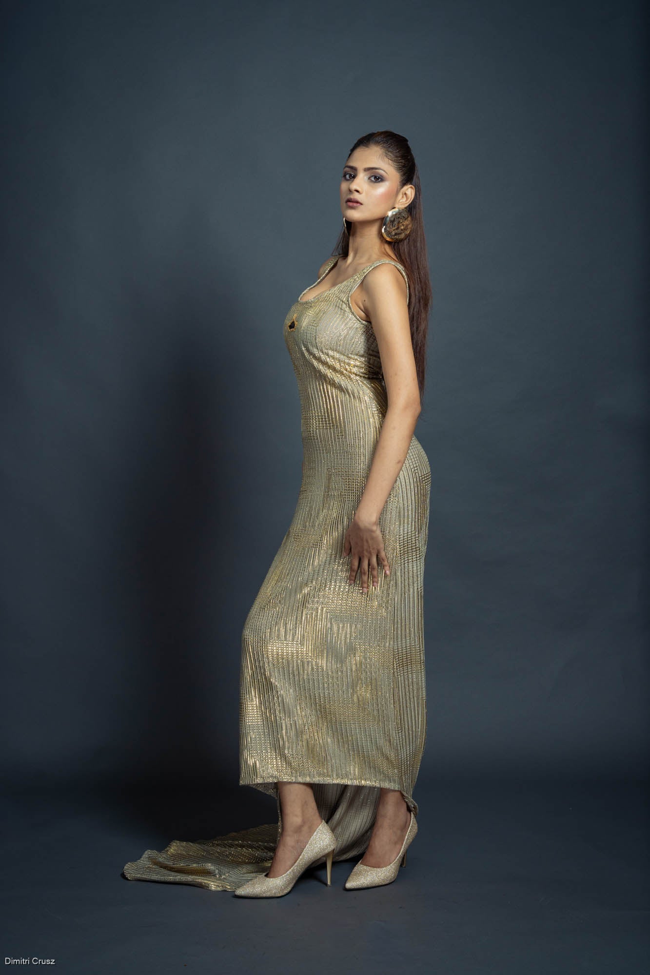 LOVI Gold Cocktail Dress