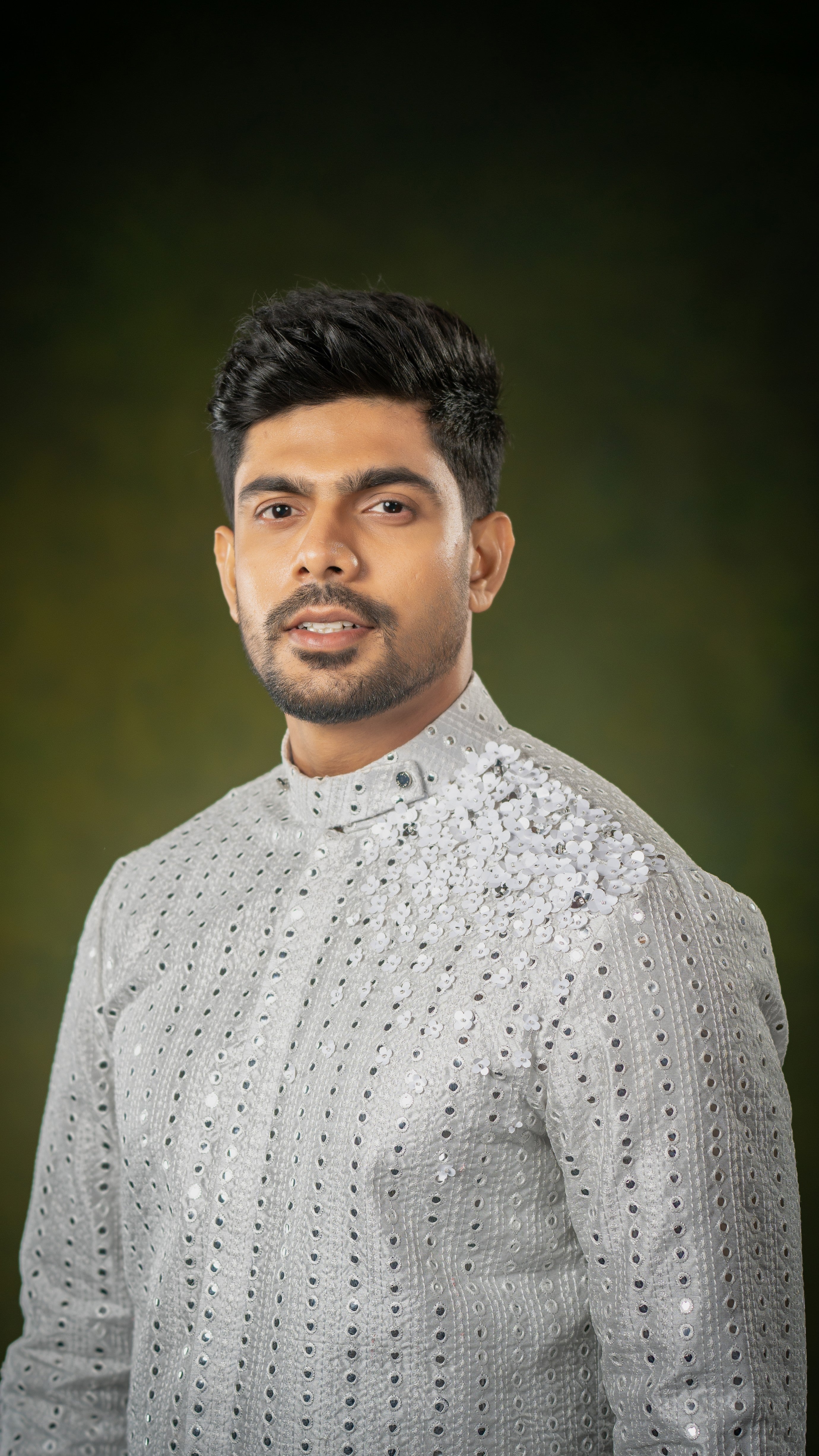 LOVI White Modern National Shirt & Sarong