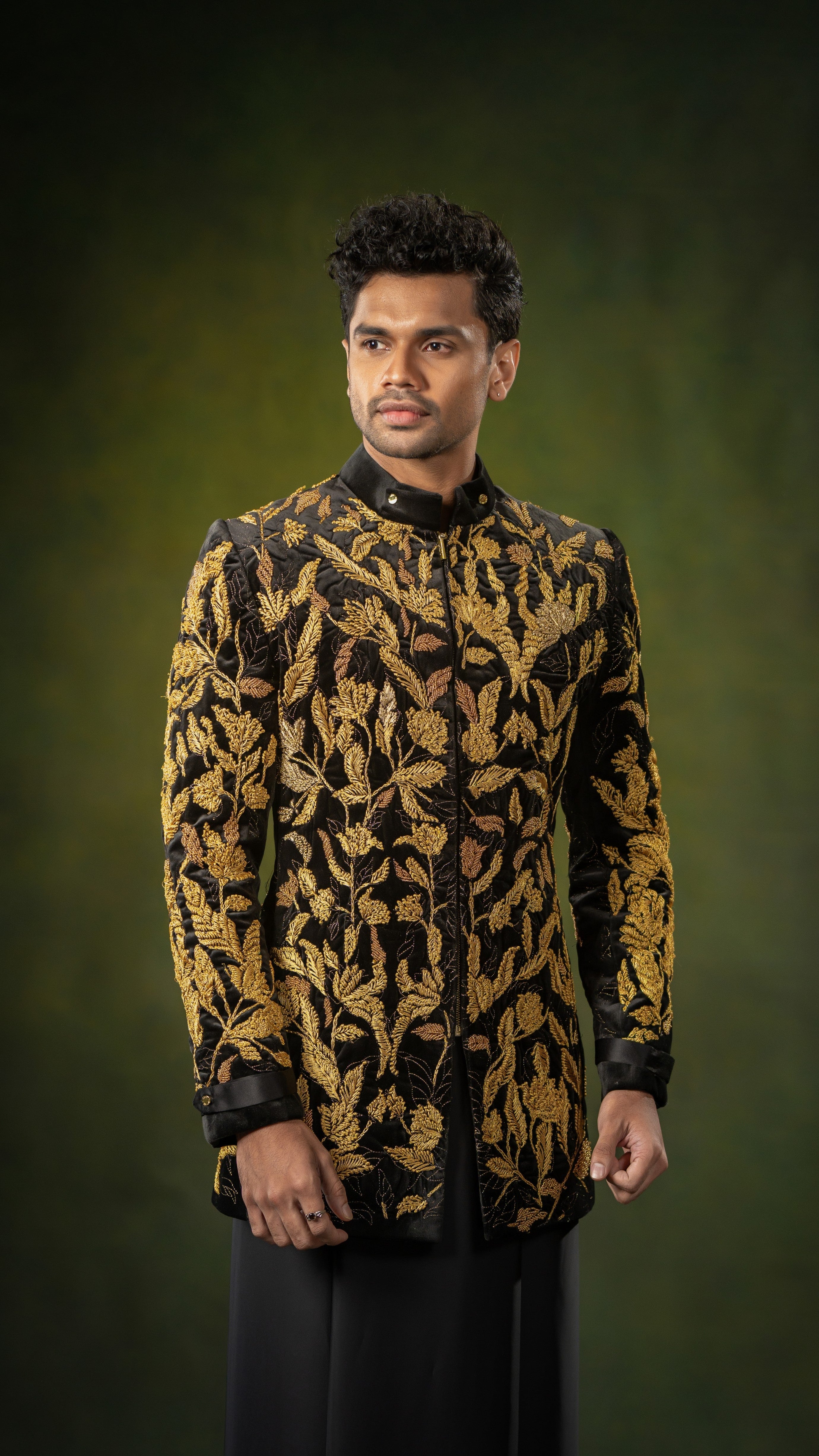 LOVI Black & Gold Long Nilame Jacket