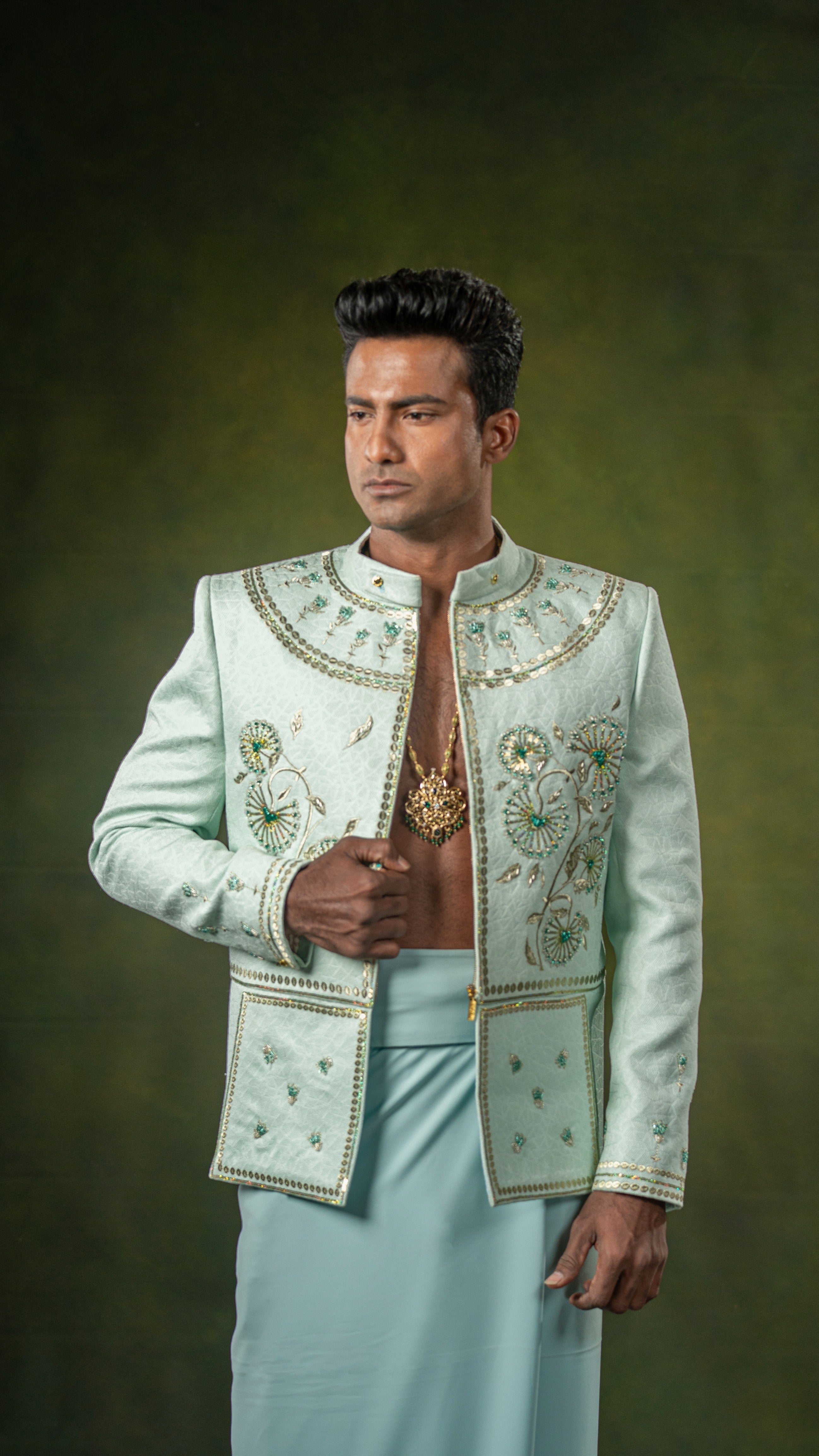 LOVI Green & Gold Short Nilame Jacket