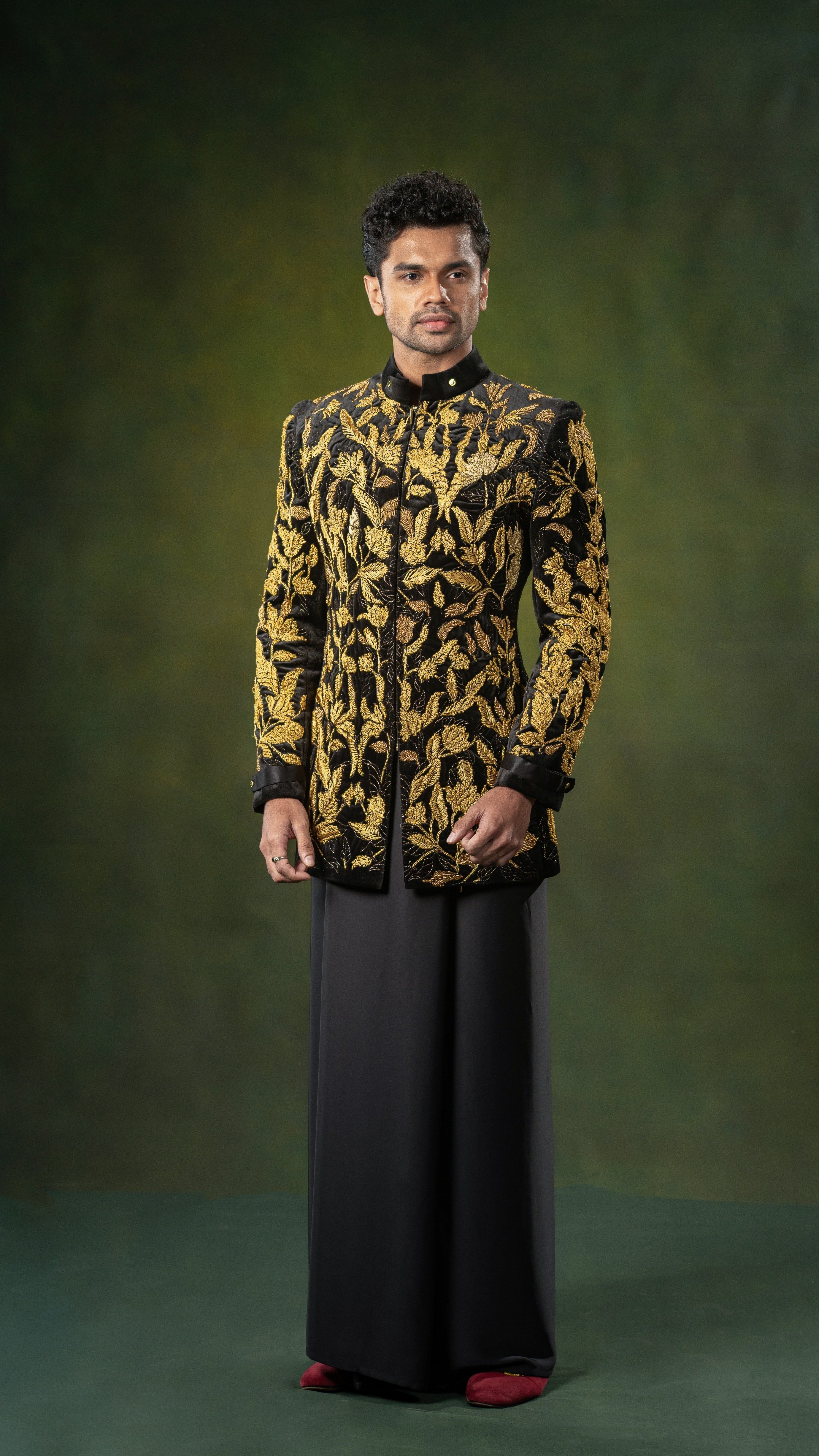 LOVI Black & Gold Long Nilame Jacket