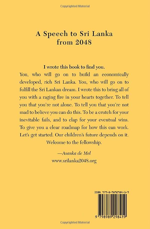 A Speech to Sri Lanka from 2048
