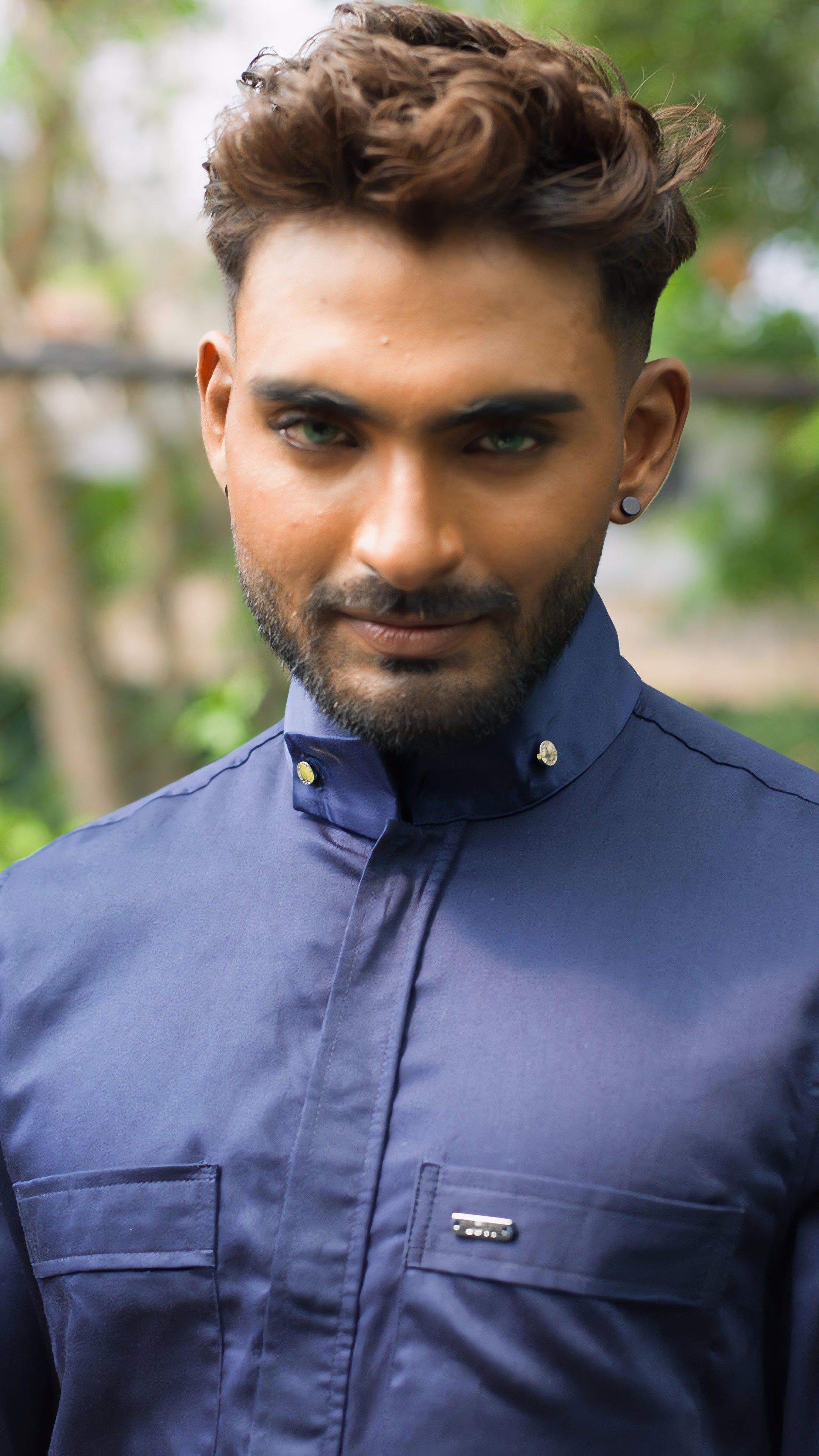 Cotton Sport Shirt with Crown Cuff