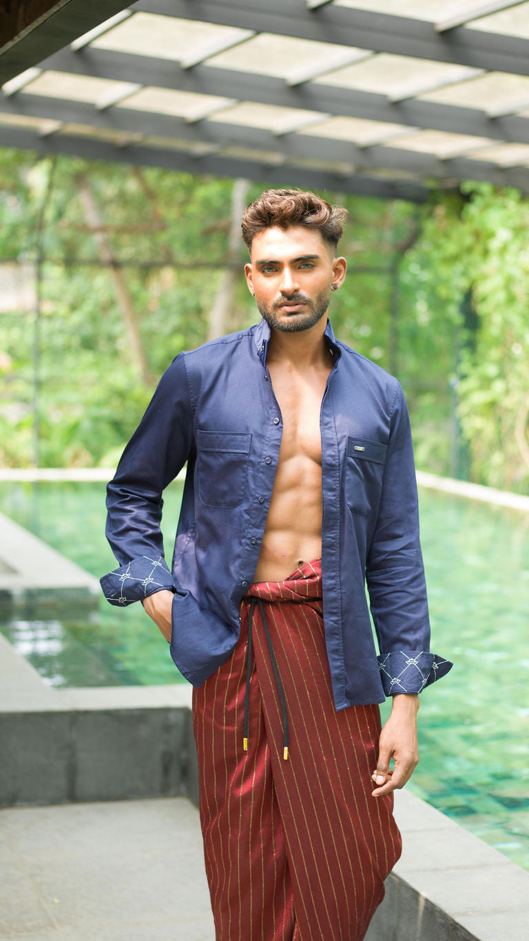 Royal Pinstripes Sarong