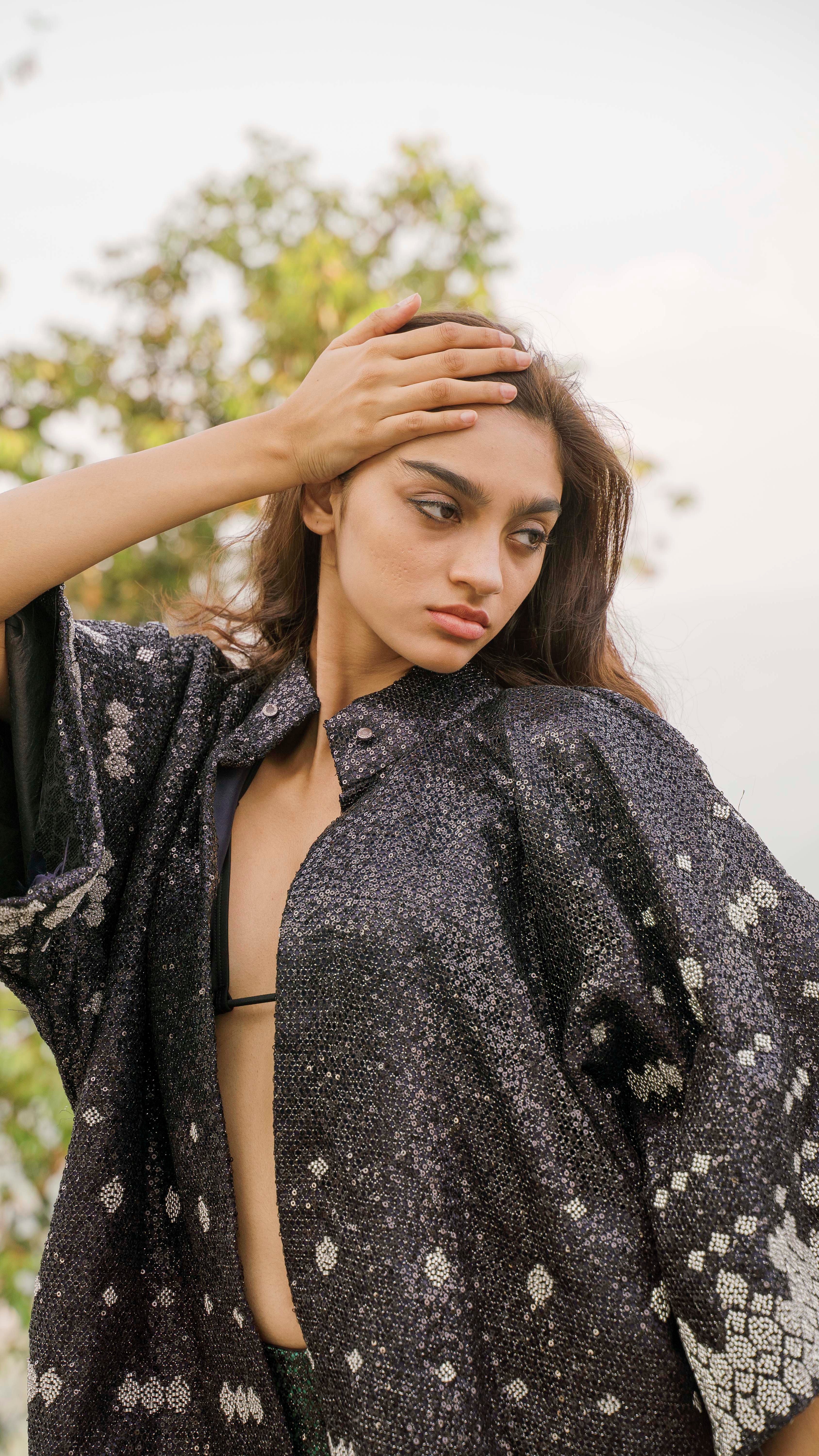 LOVI Silver Beaded Kimono