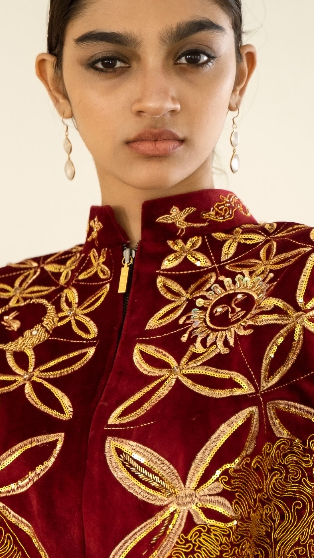 LOVI Gold & Red Velvet Cape