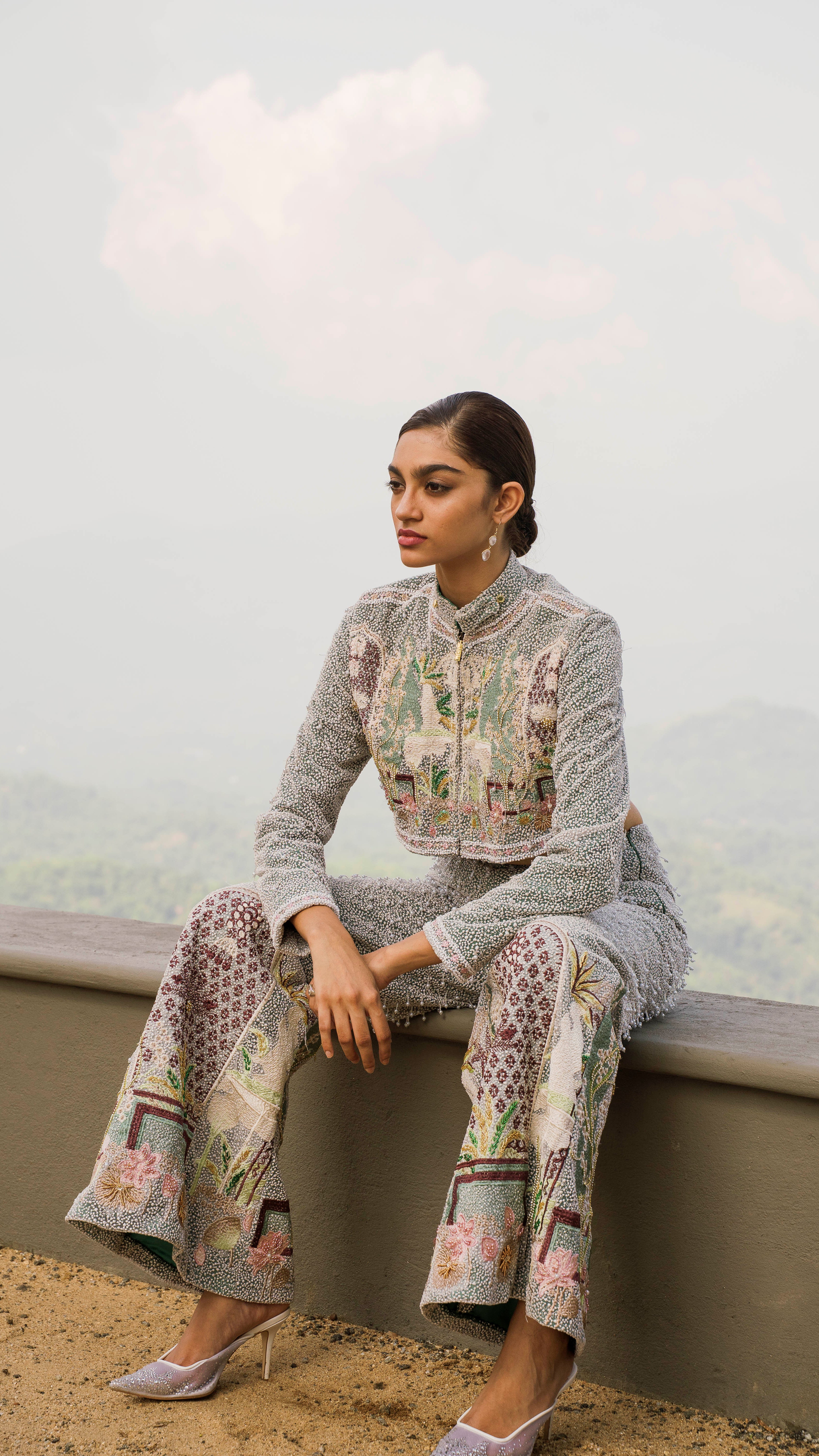 LOVI Fully Embroidered Manike Jacket & Matching Pants