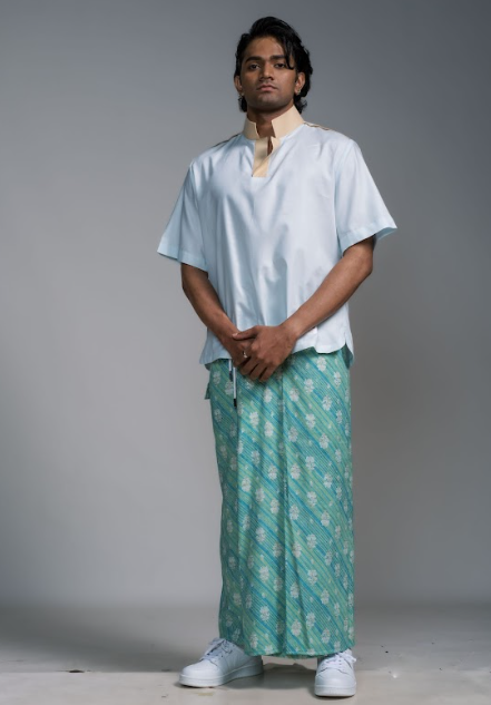 LOVI Rugby Shirt and Floral Cargo Sarong