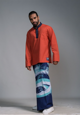 Oversized National Shirt and Ocean Batik Sarong