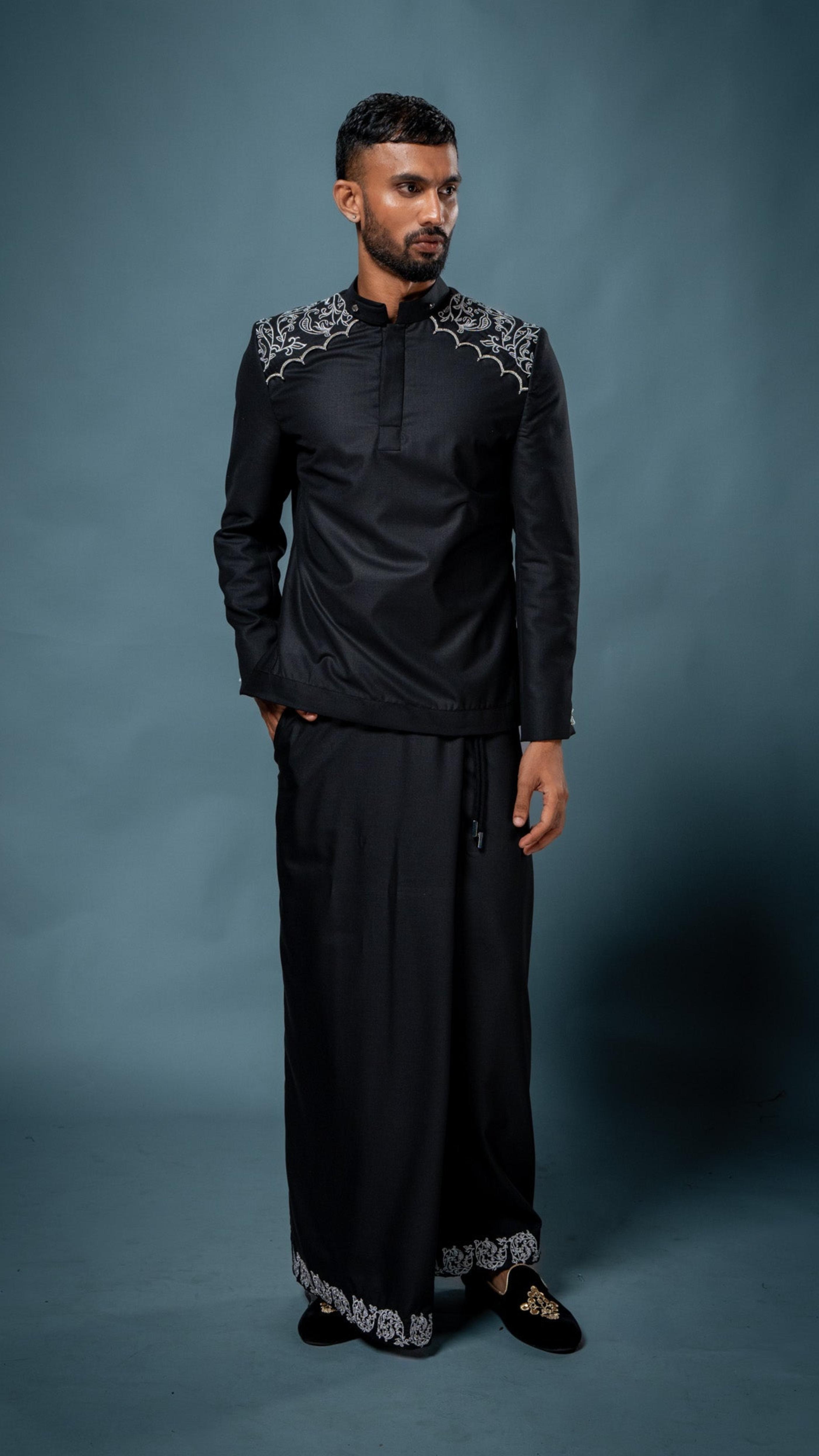 LOVI Black Superman National with Silver Hand Embroidery