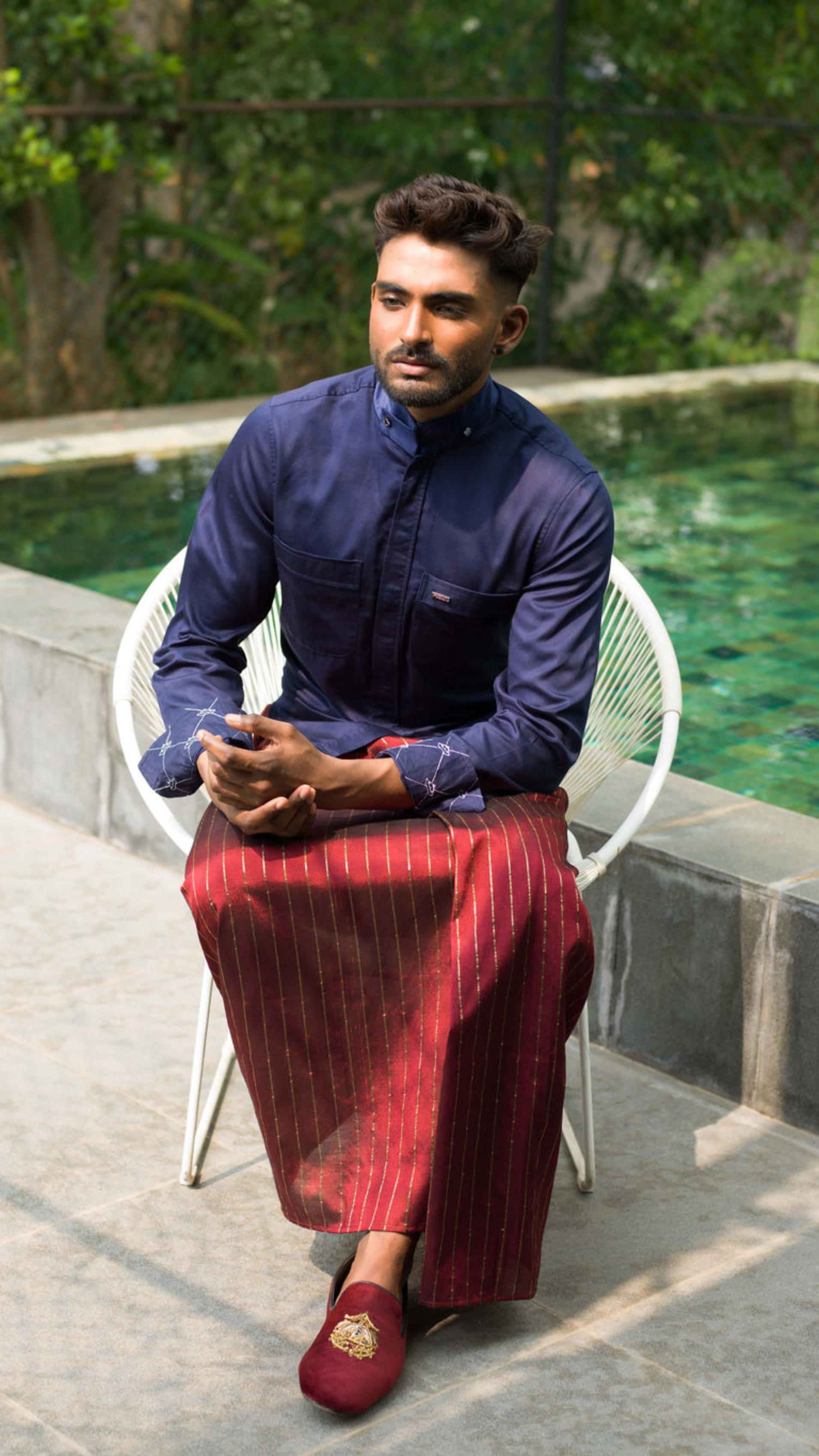Royal Pinstripes Sarong