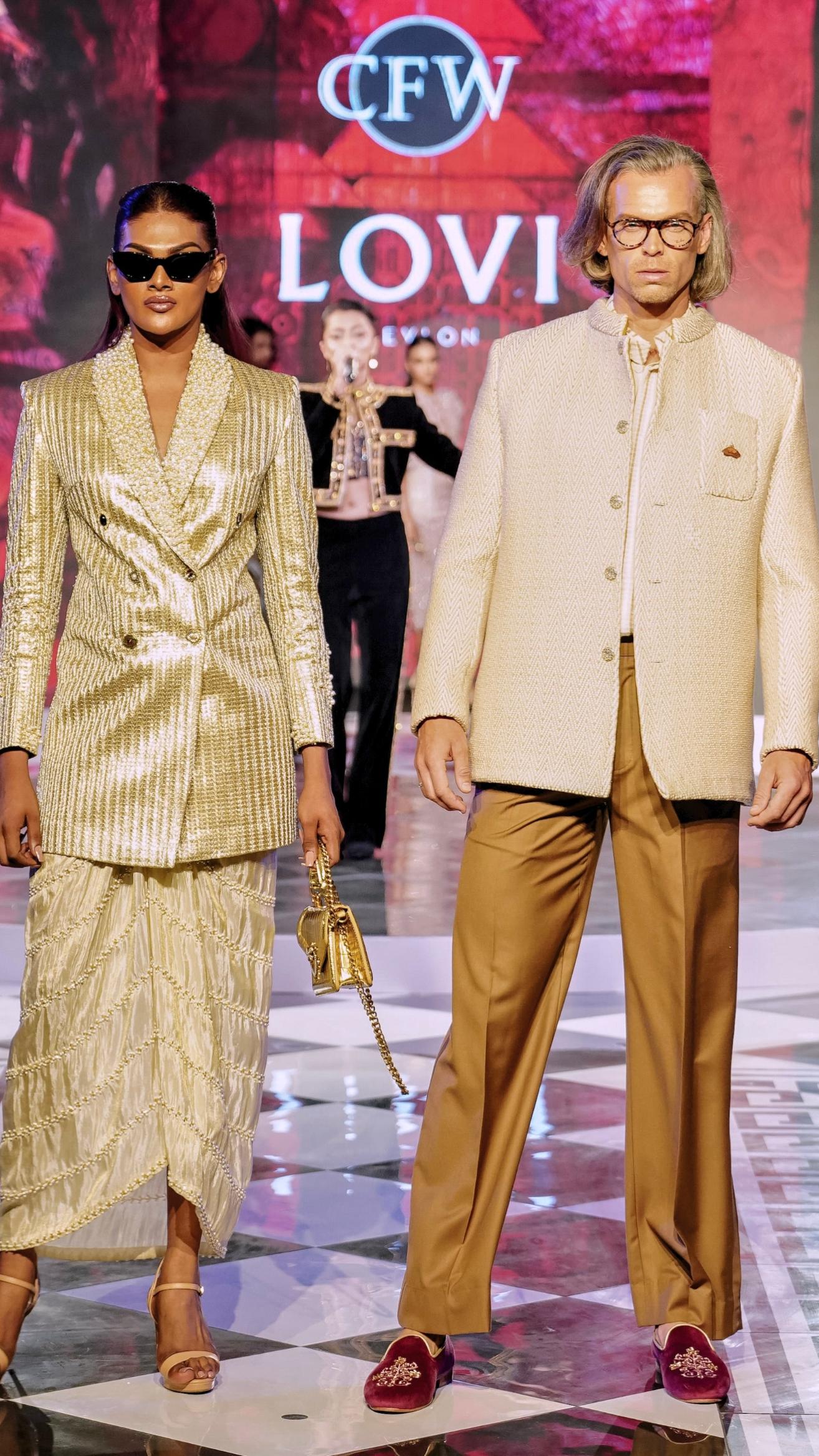 LOVI Pearl Beaded Blazer & Wrap