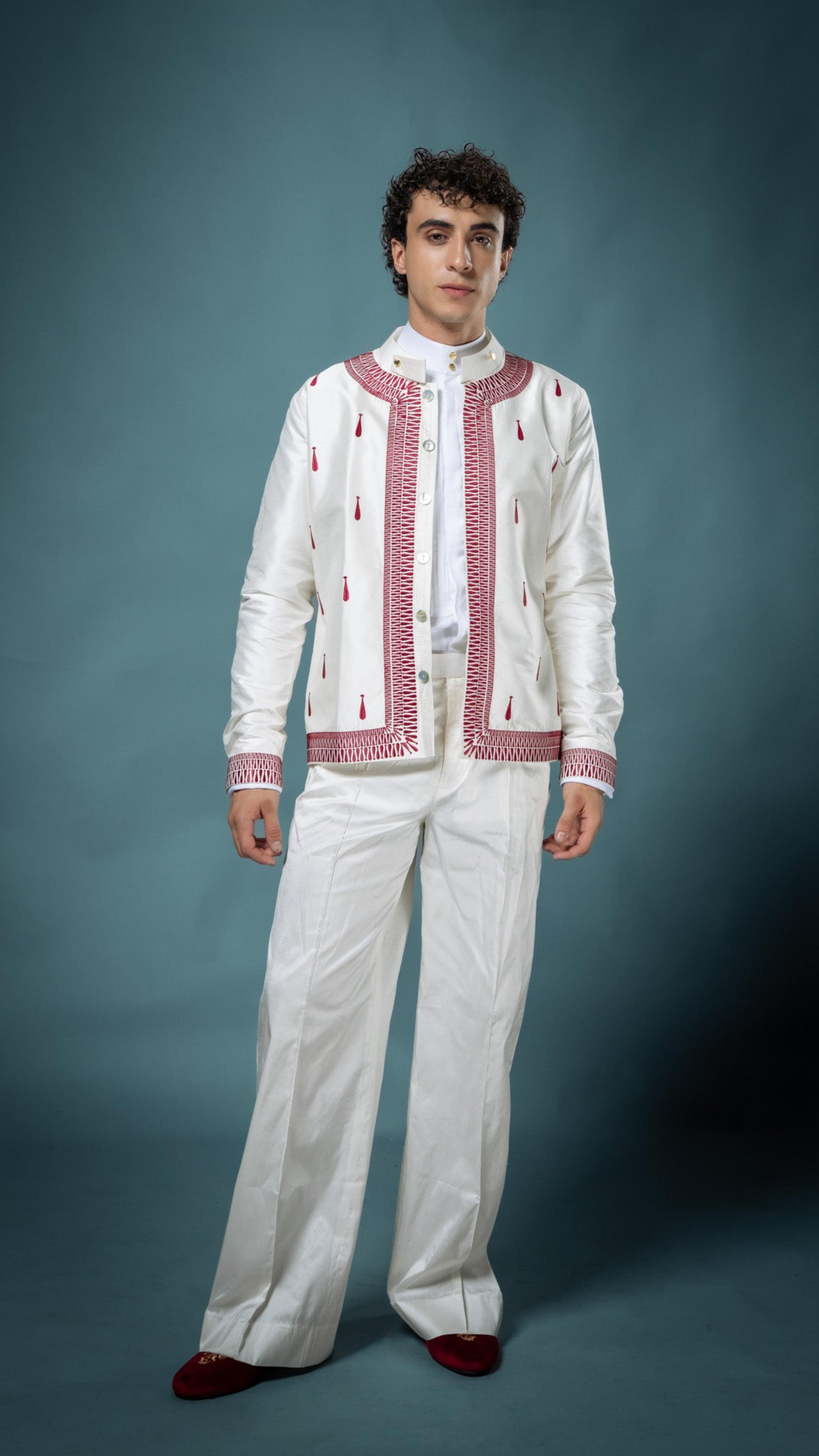 LOVI Celestial Garden Embroidered Jacket & Tuxedo Pant