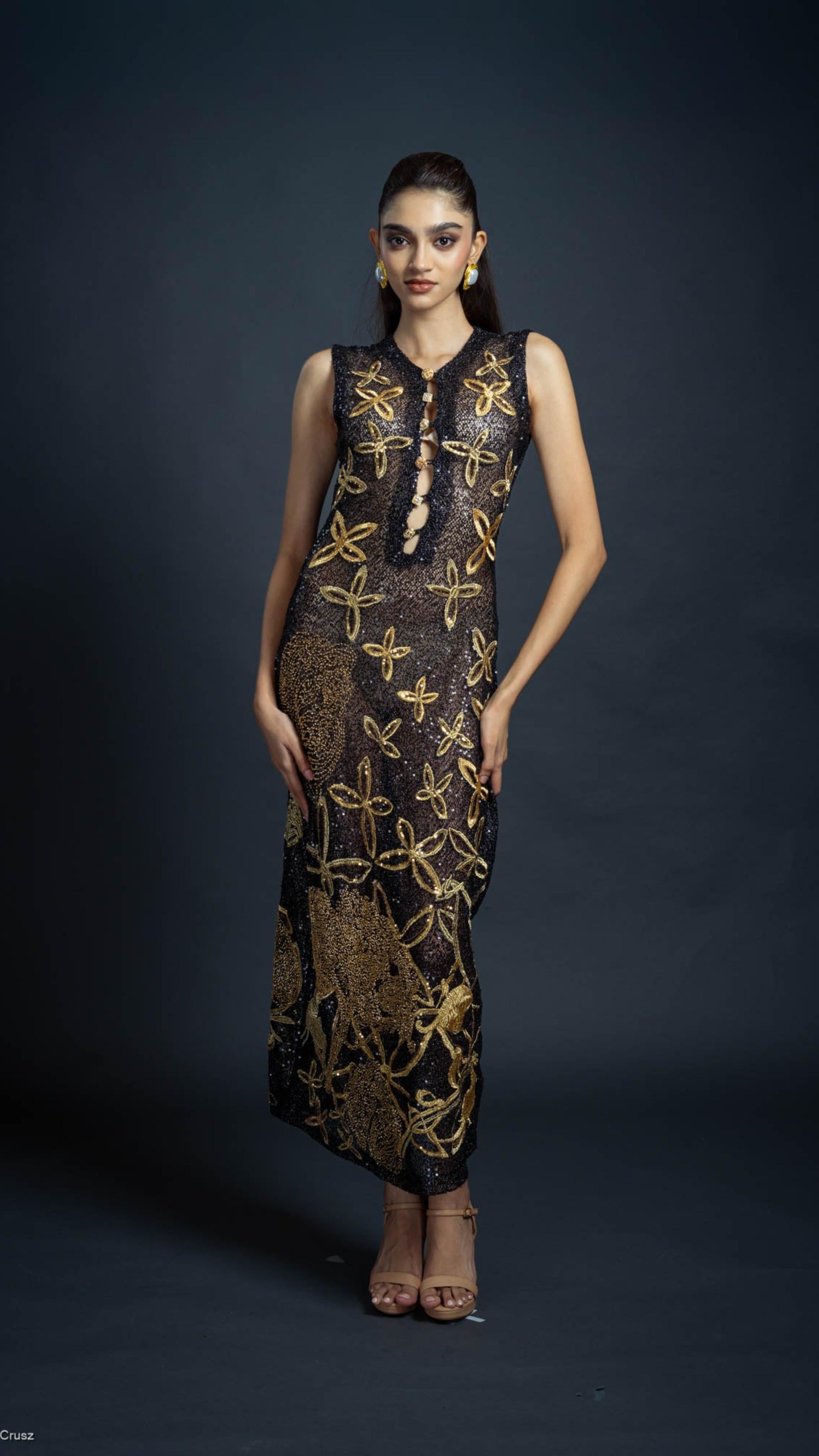 LOVI Black Sequins Cocktail Dress