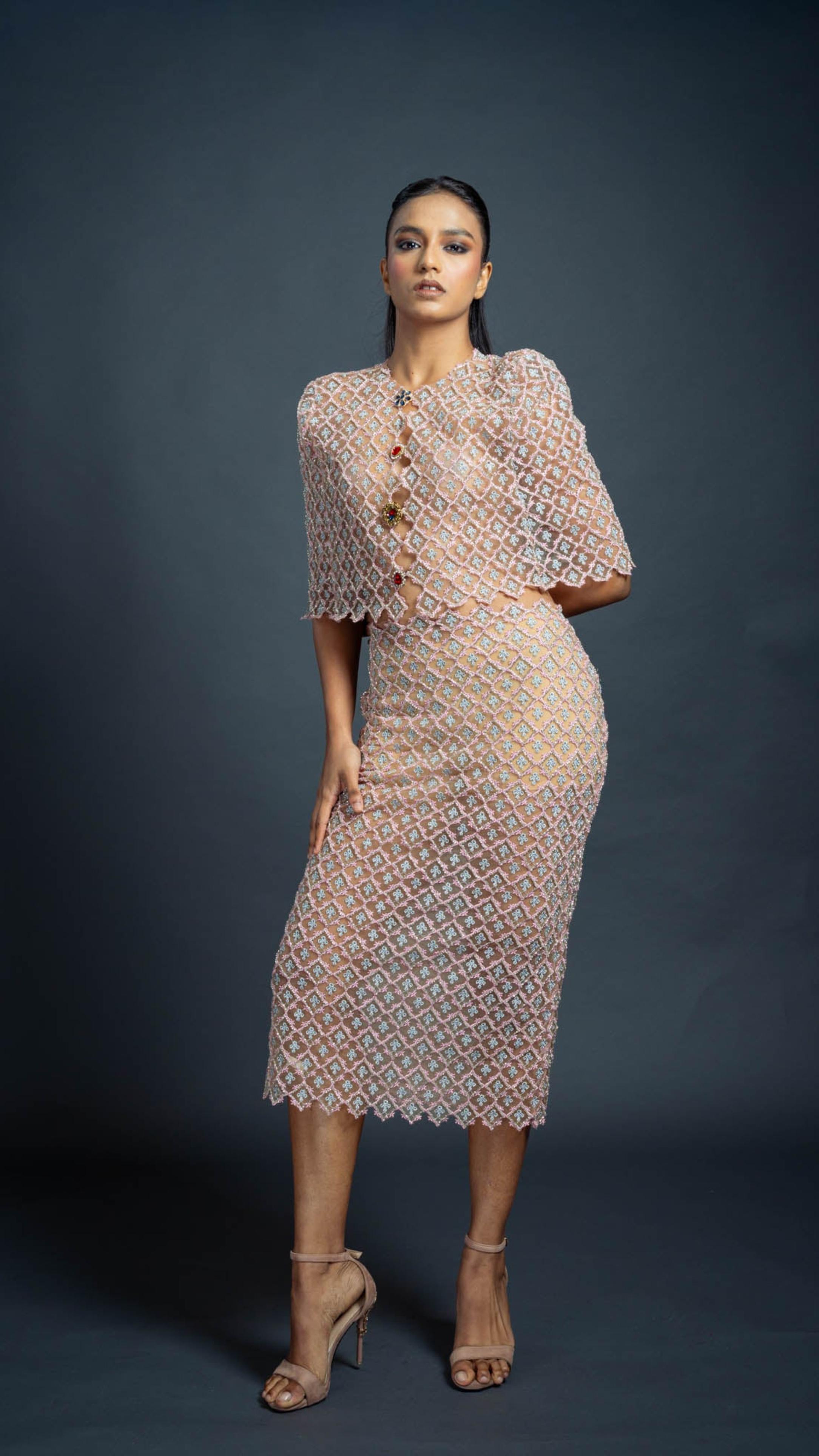LOVI Blush Pink Evening Couture Set
