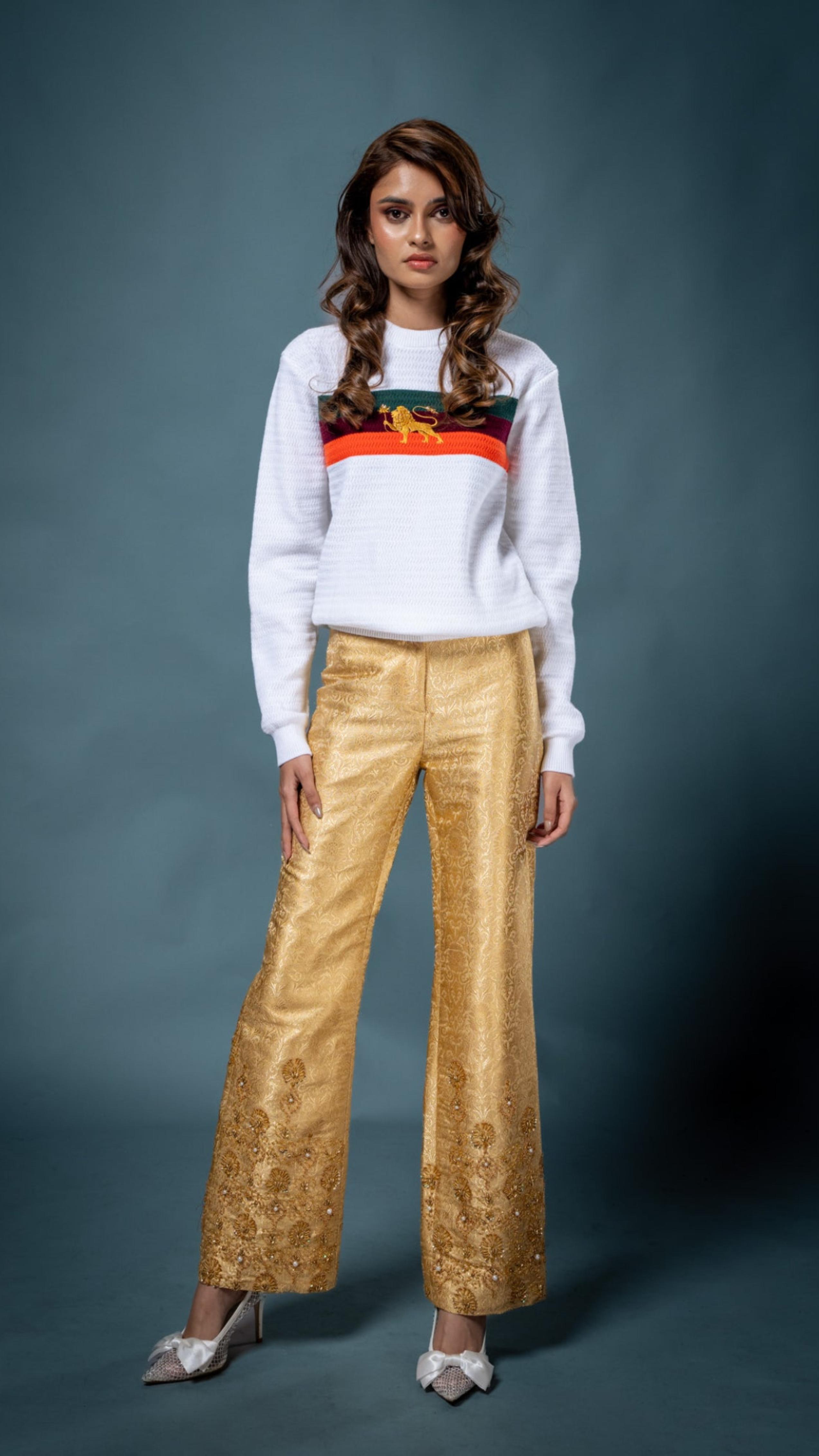 LOVI Unity Sweater & Hand Embroidered Boot Cut Pants