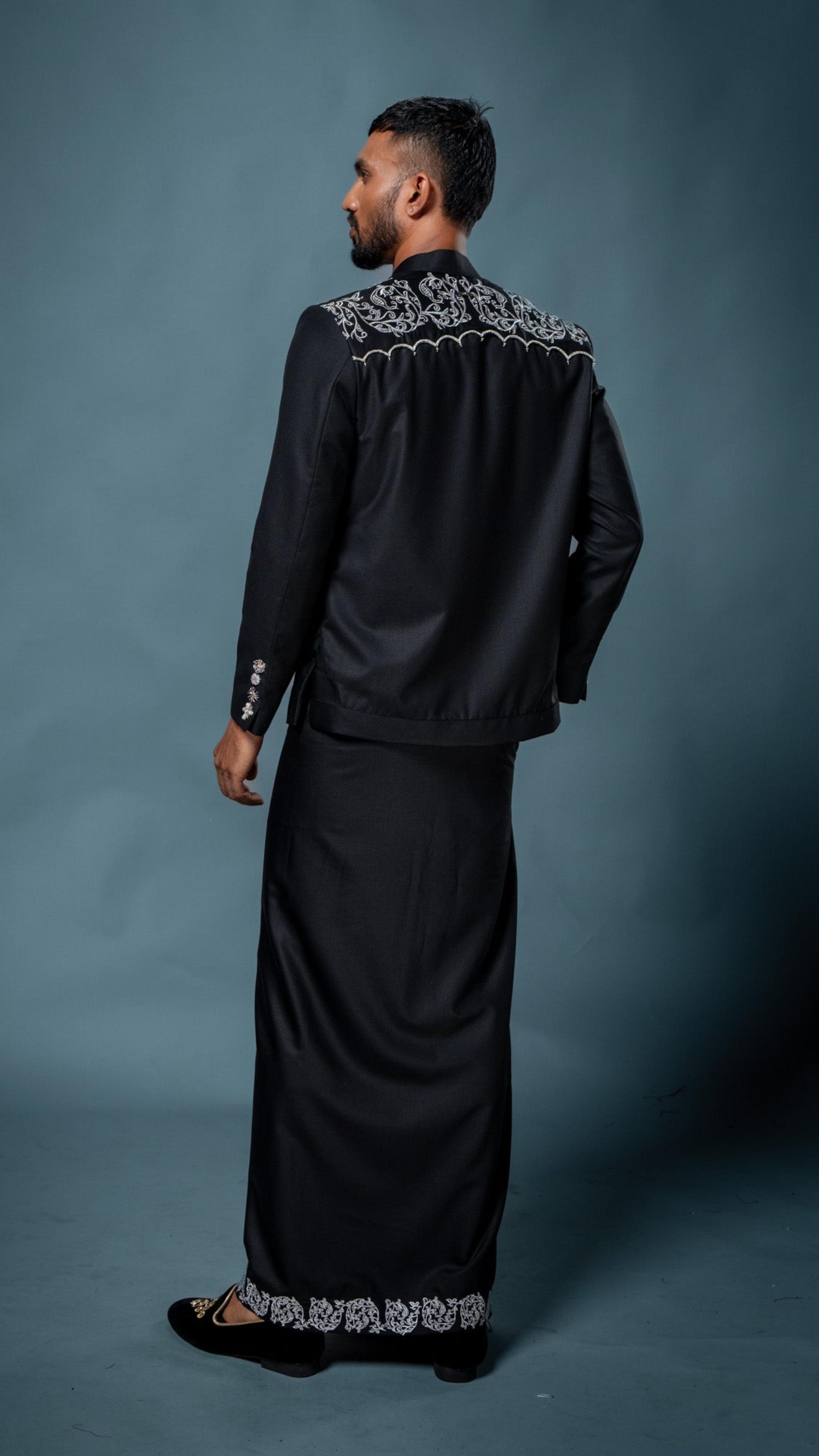 LOVI Black Superman National with Silver Hand Embroidery